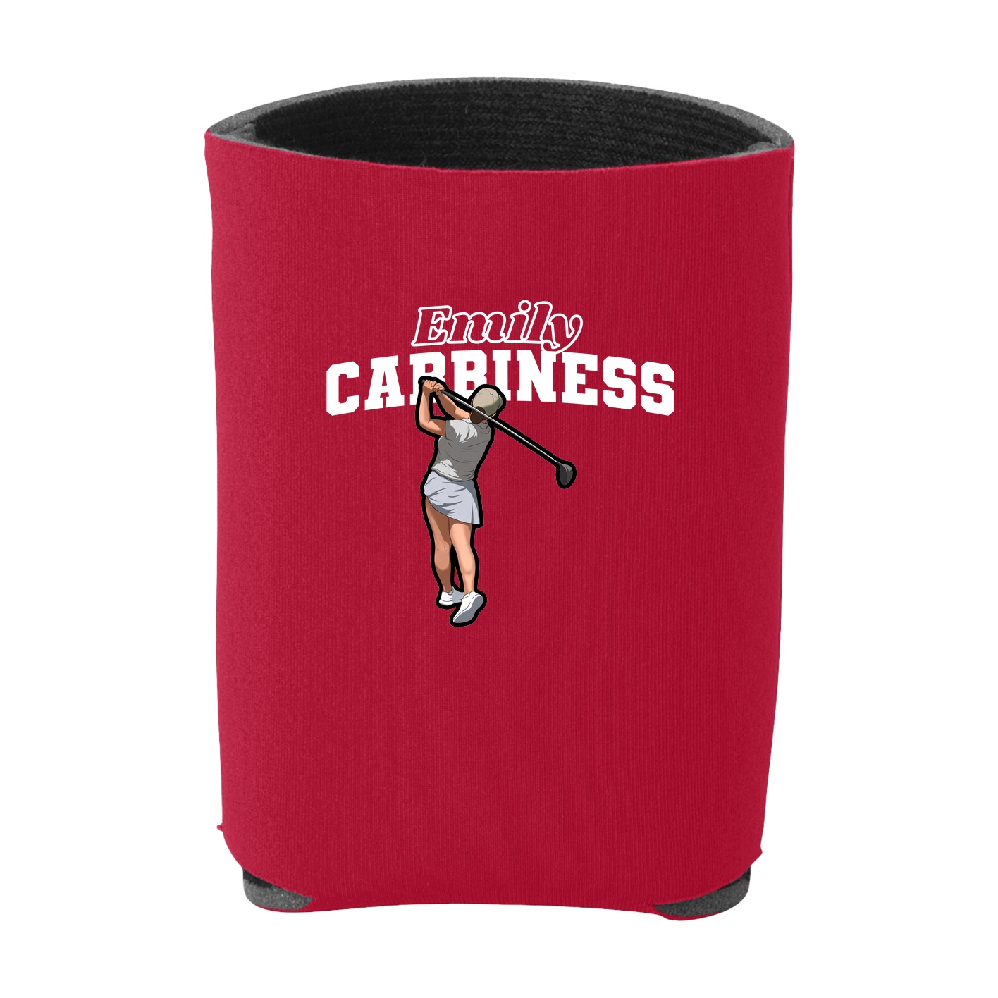 Can Holder — Name Arch in Red