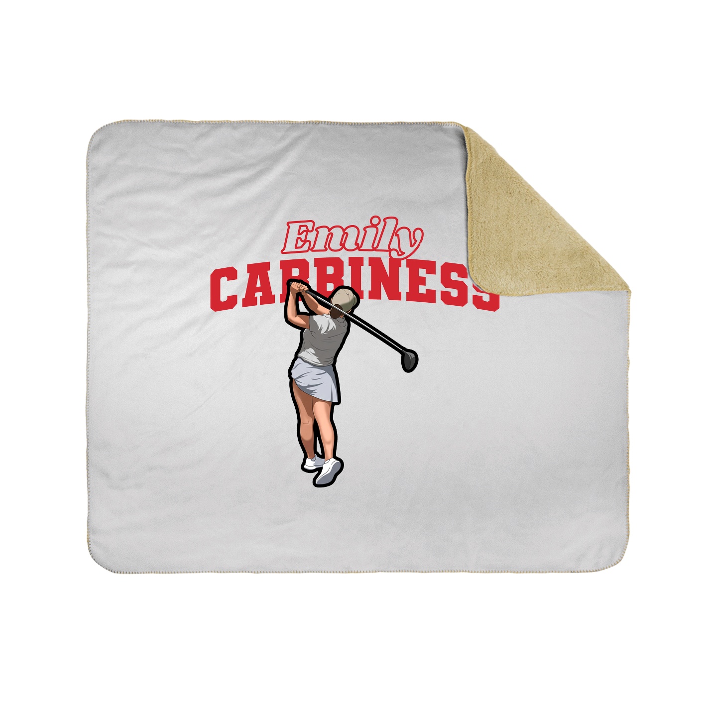 Throw Blanket — Name Arch in White