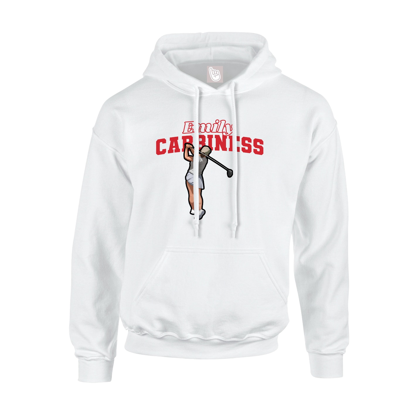 Hoodie — Name Arch in White