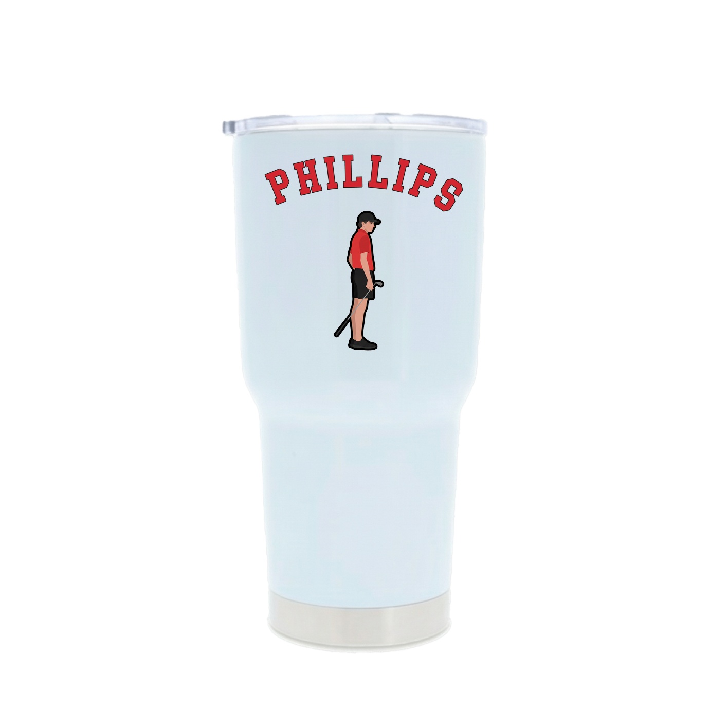 30oz Stainless Steel Tumbler — Shirsey Arch in White
