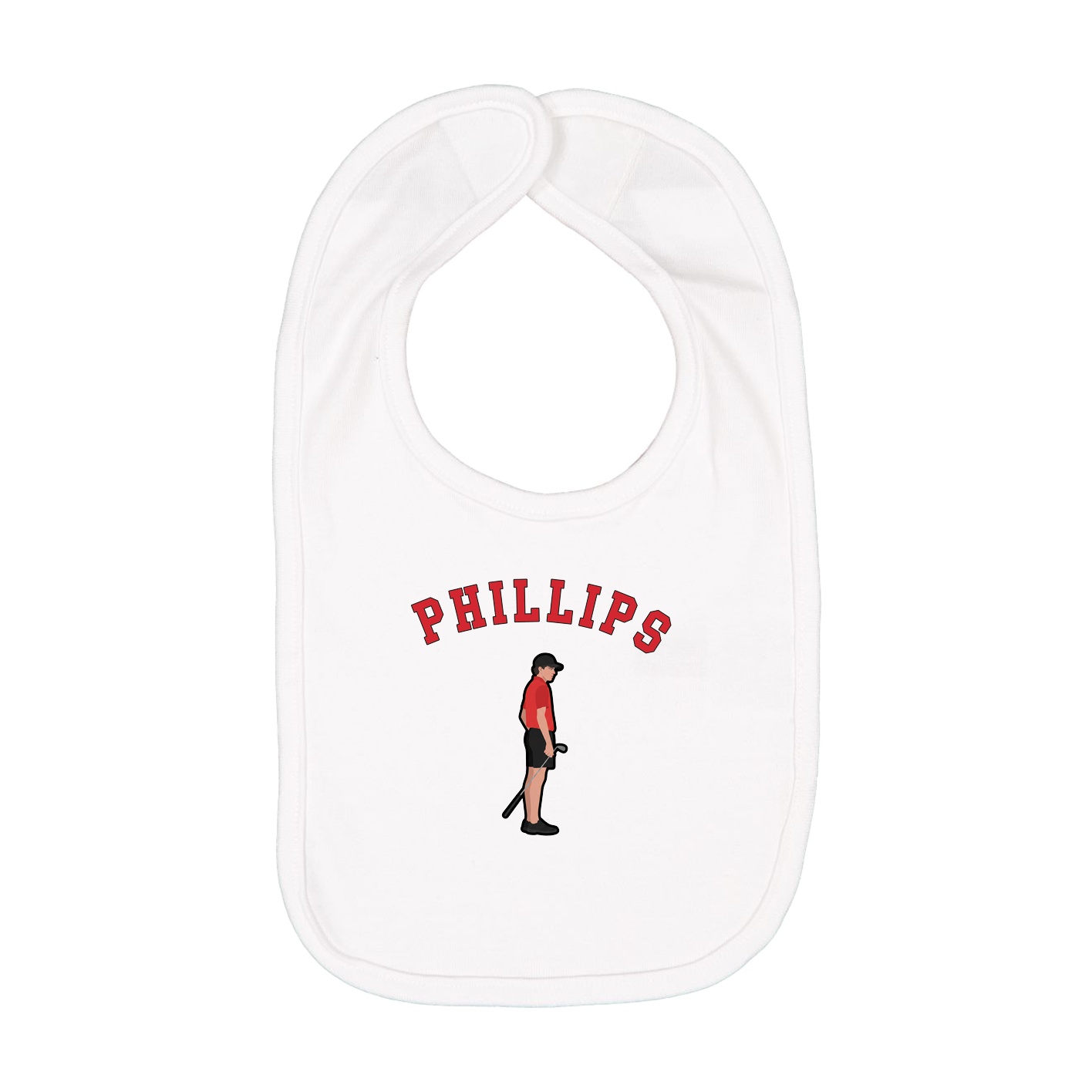 Infant Bib — Shirsey Arch in White