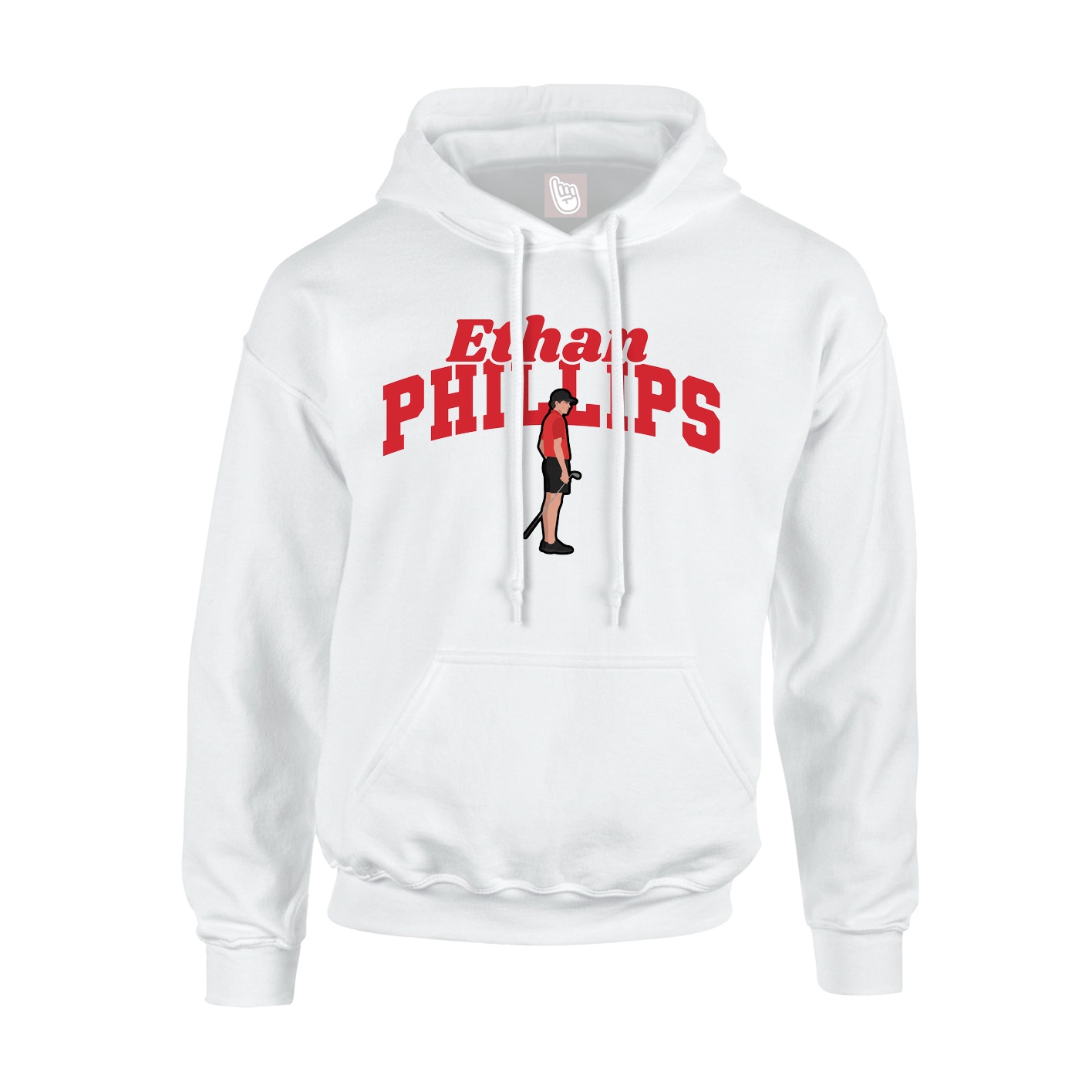 Youth Hoodie — Signature Arch in White