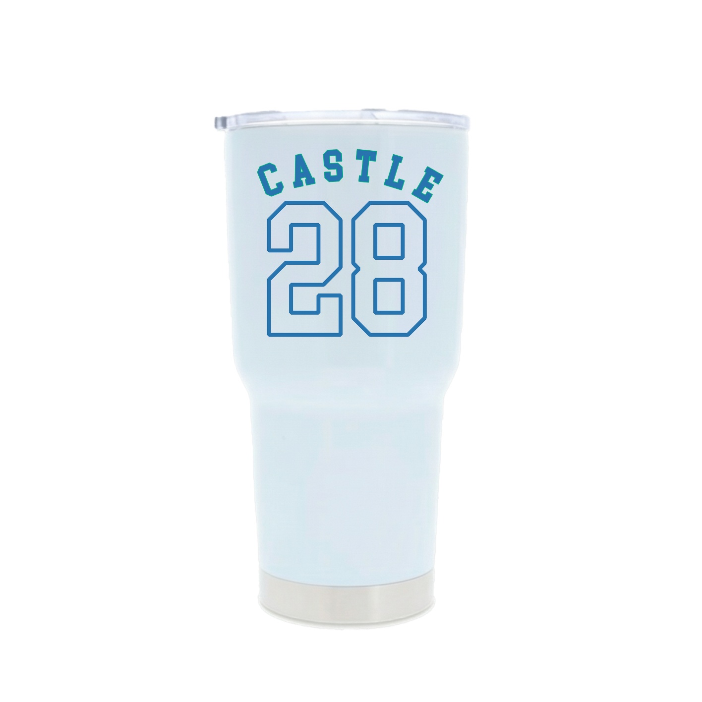 30oz Stainless Steel Tumbler — Shirsey Arch in White