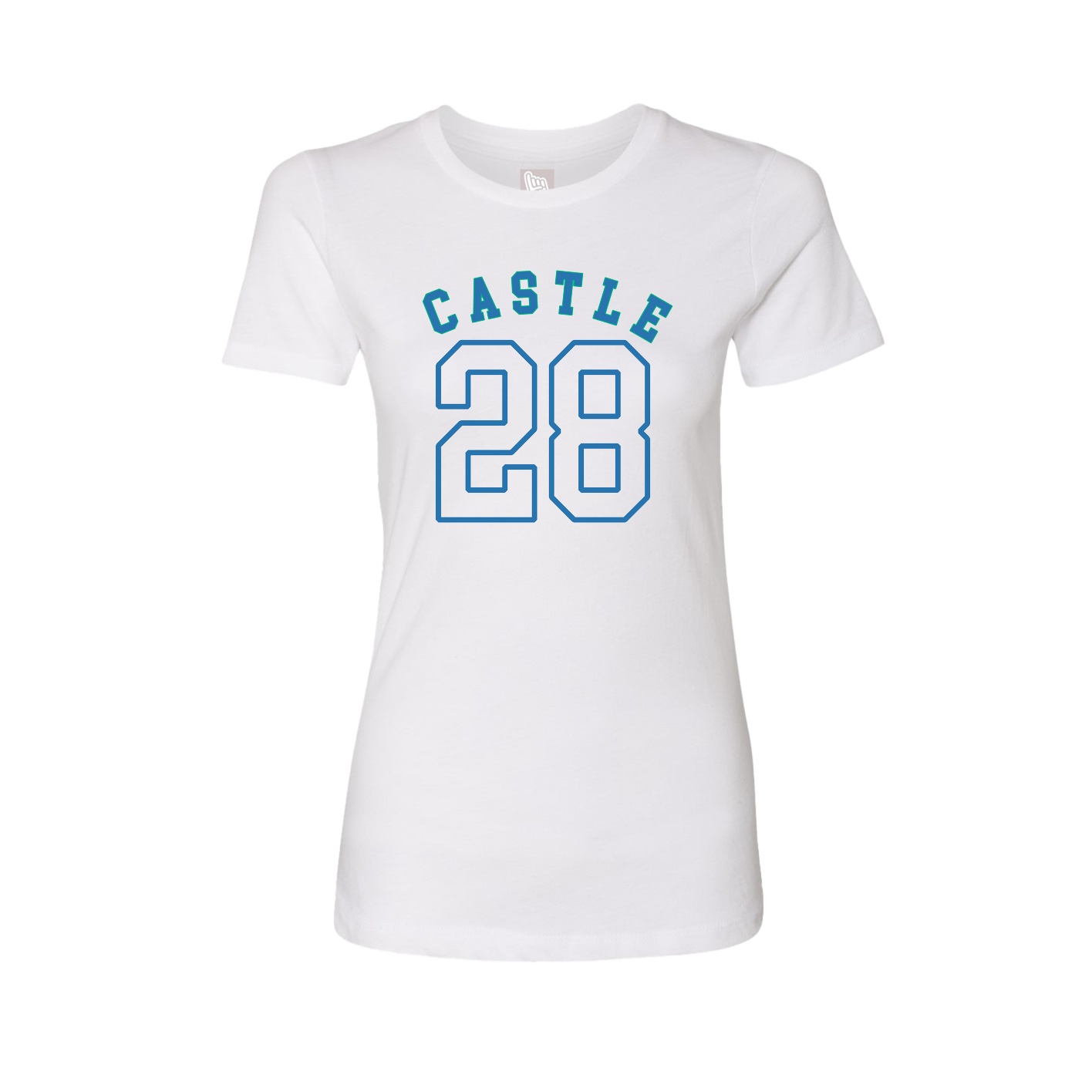 Fitted Women's Tee — Shirsey Arch in White
