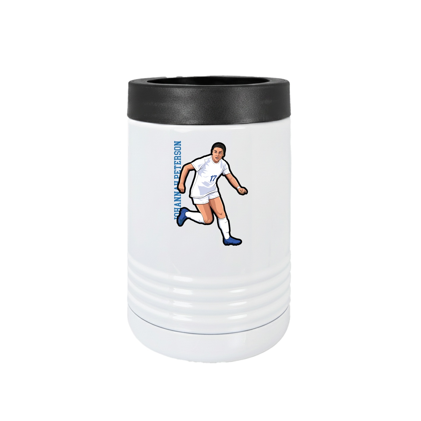 Beverage Holder — Name Vertical in White