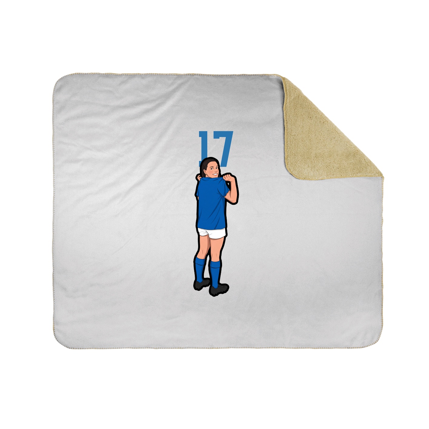 Throw Blanket — Number Top in White