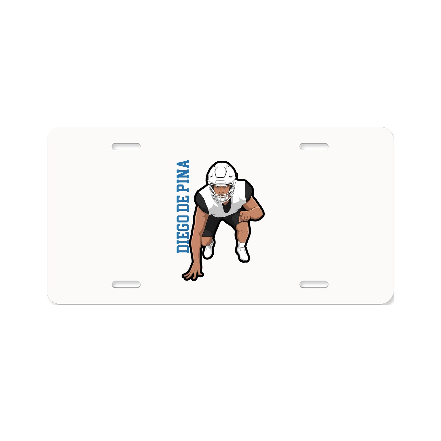 License Plate — Name Vertical in Classic
