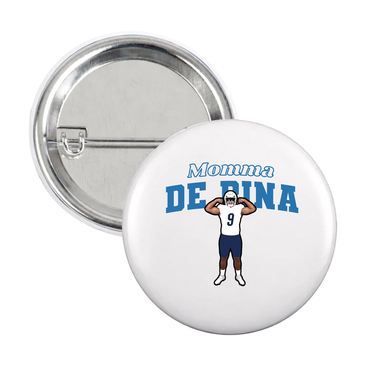 Game Day Button — Mothers Day Block in White