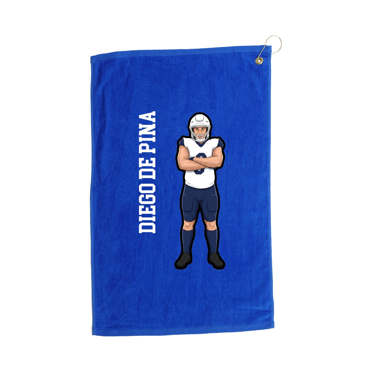 Golf Towel — Name Vertical in Royal