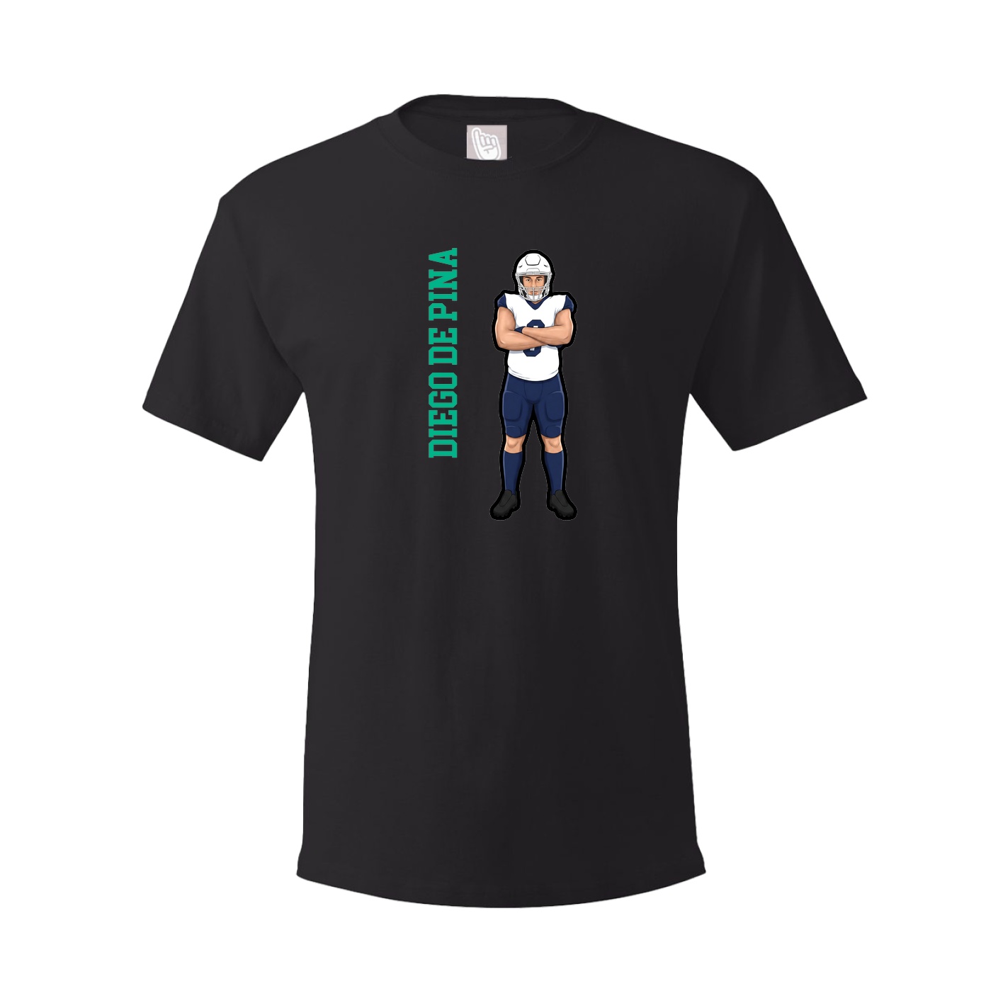 Youth Tee — Name Vertical in Black