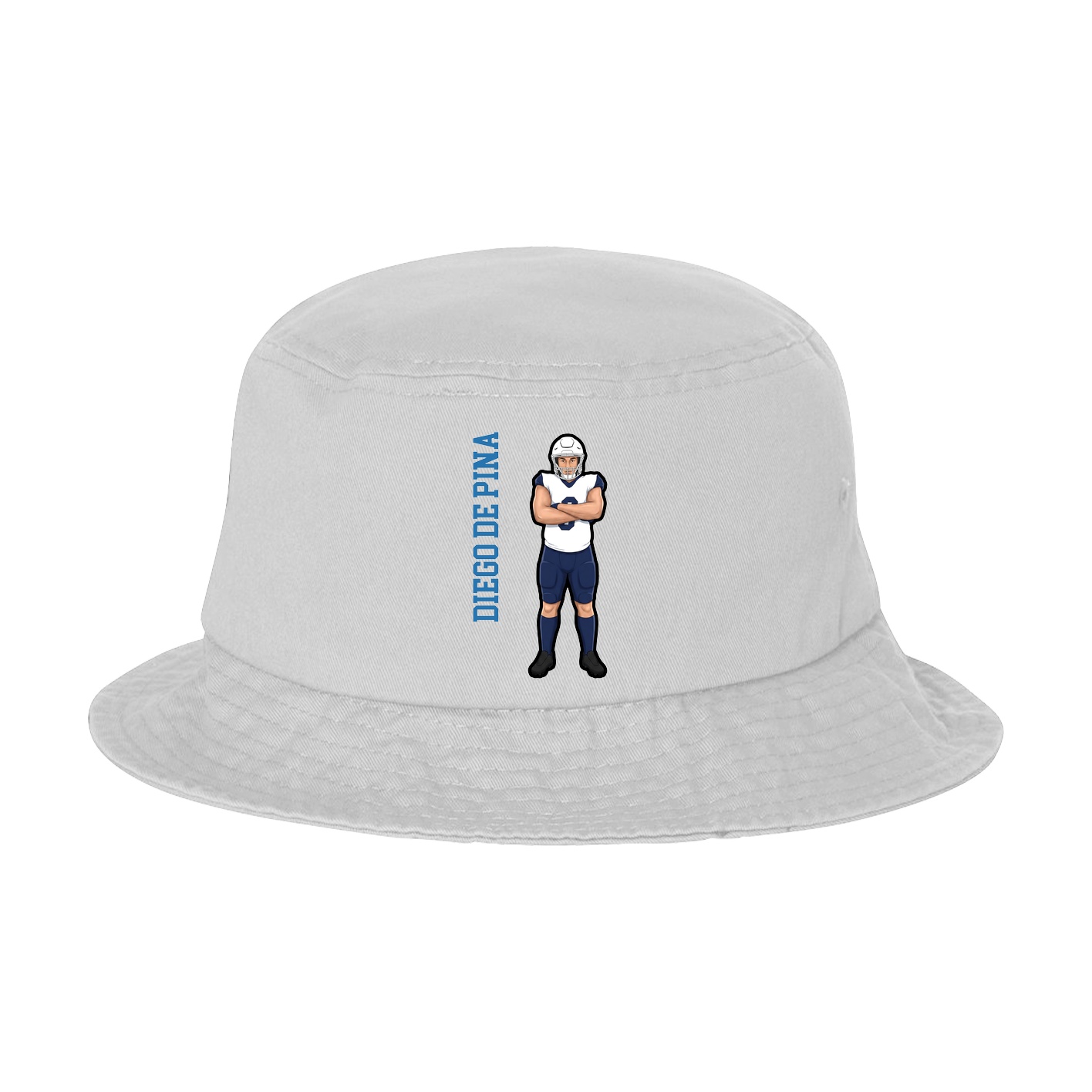 Bucket Cap — Name Vertical in White