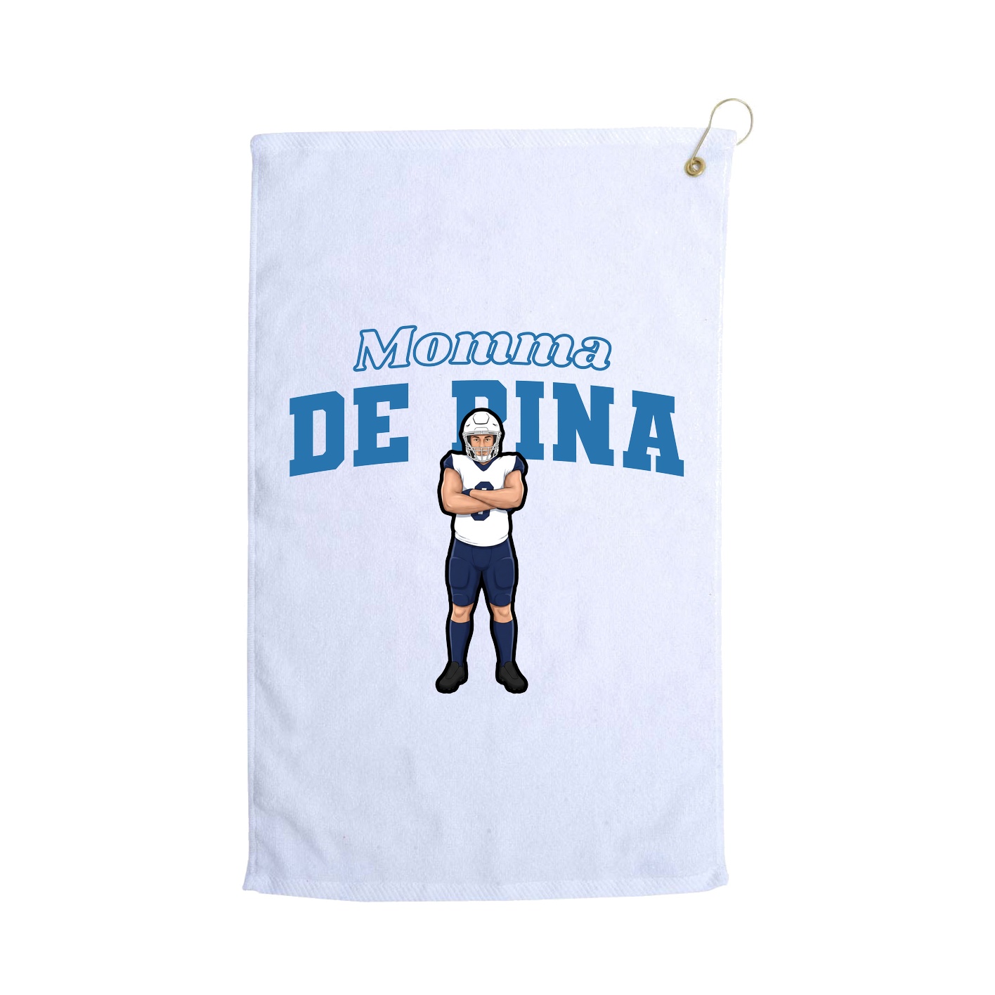 Golf Towel — Mothers Day Block in White