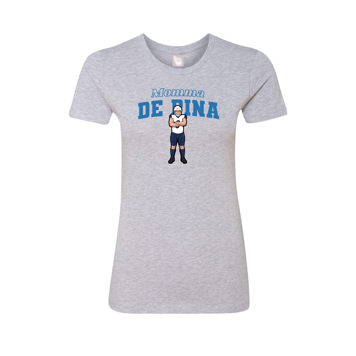 Womens Tee — Mothers Day Block in Grey