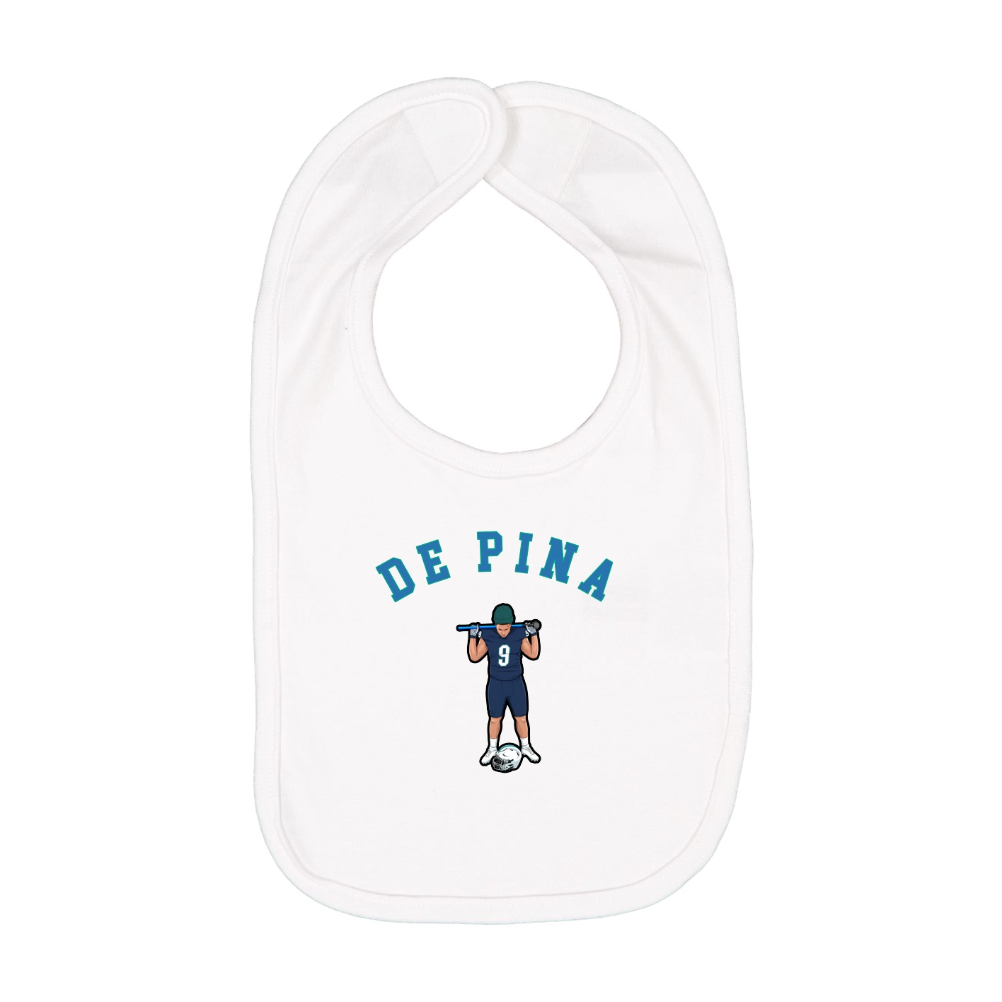 Infant Bib — Shirsey Arch in White