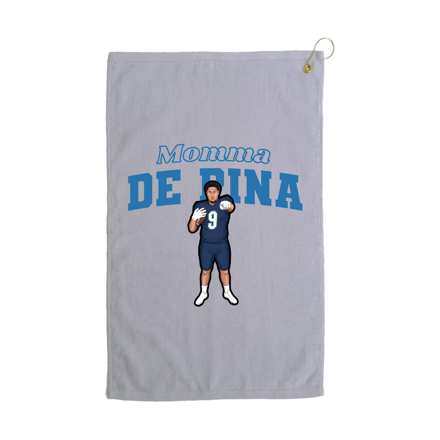 Golf Towel — Mothers Day Block in Grey