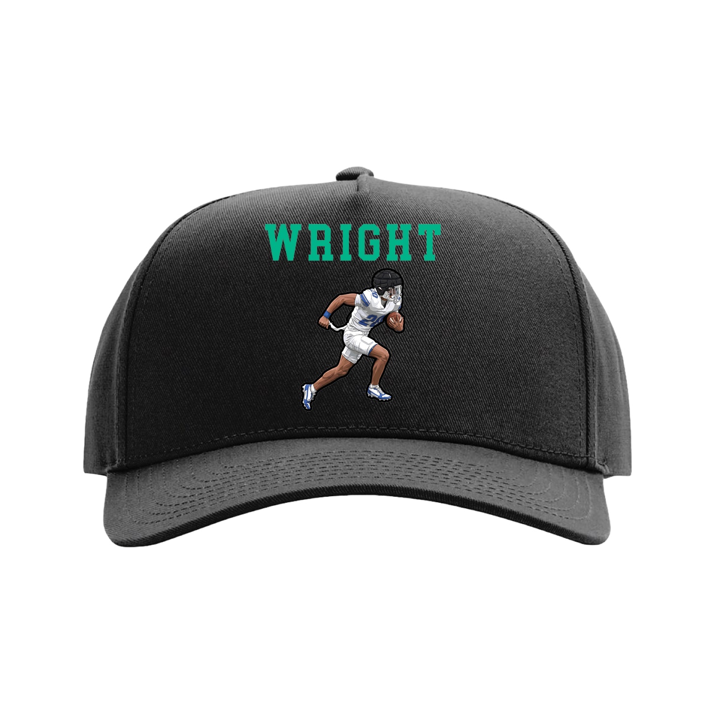 Full Fabric Five-Panel Champ Cap — Shirsey in Black