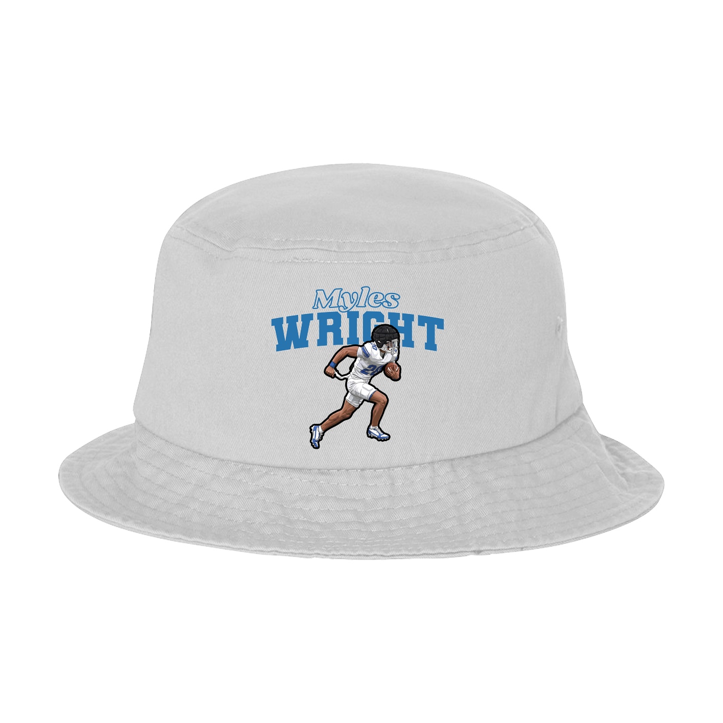 Bucket Cap — Name Arch in White