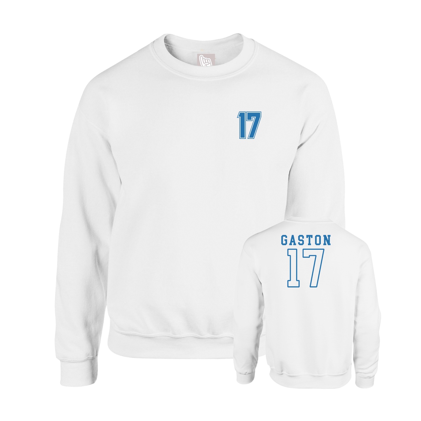 Fleece Crew — Chest Back in White
