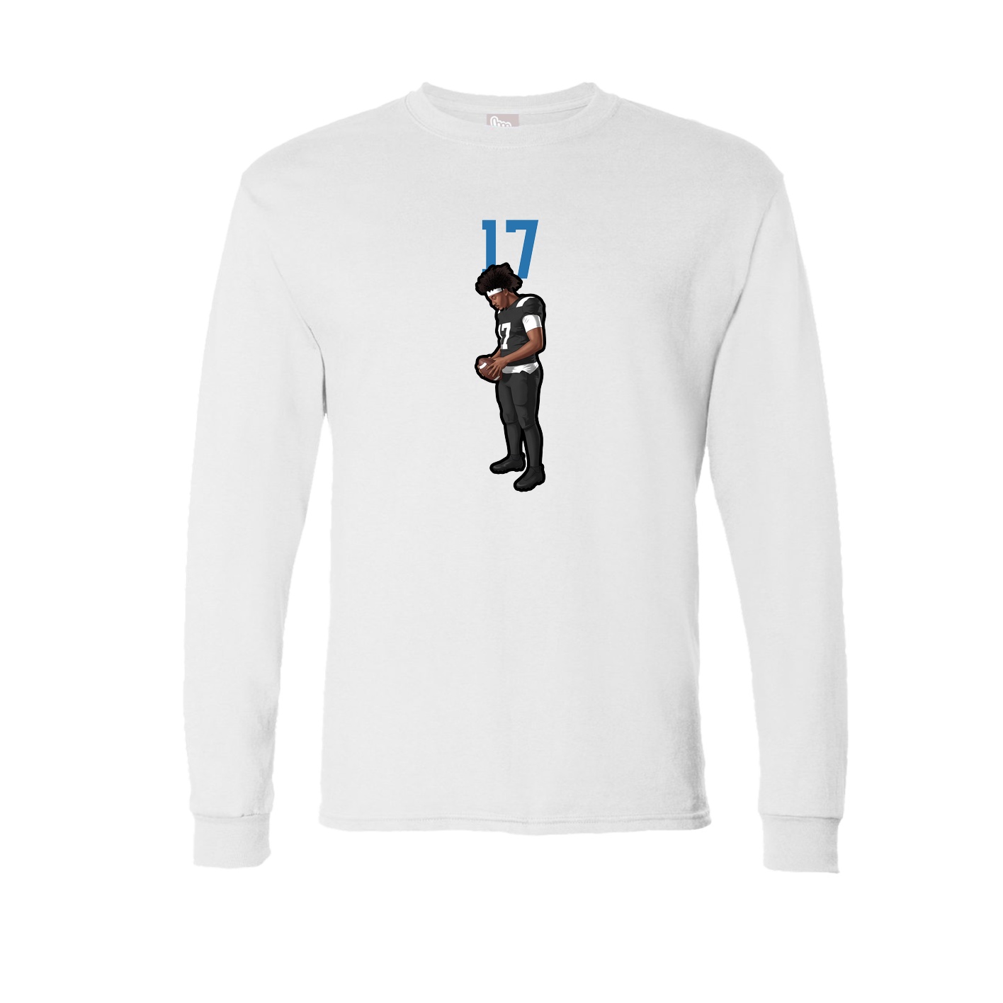 Long Sleeve Tee — Number Top in White