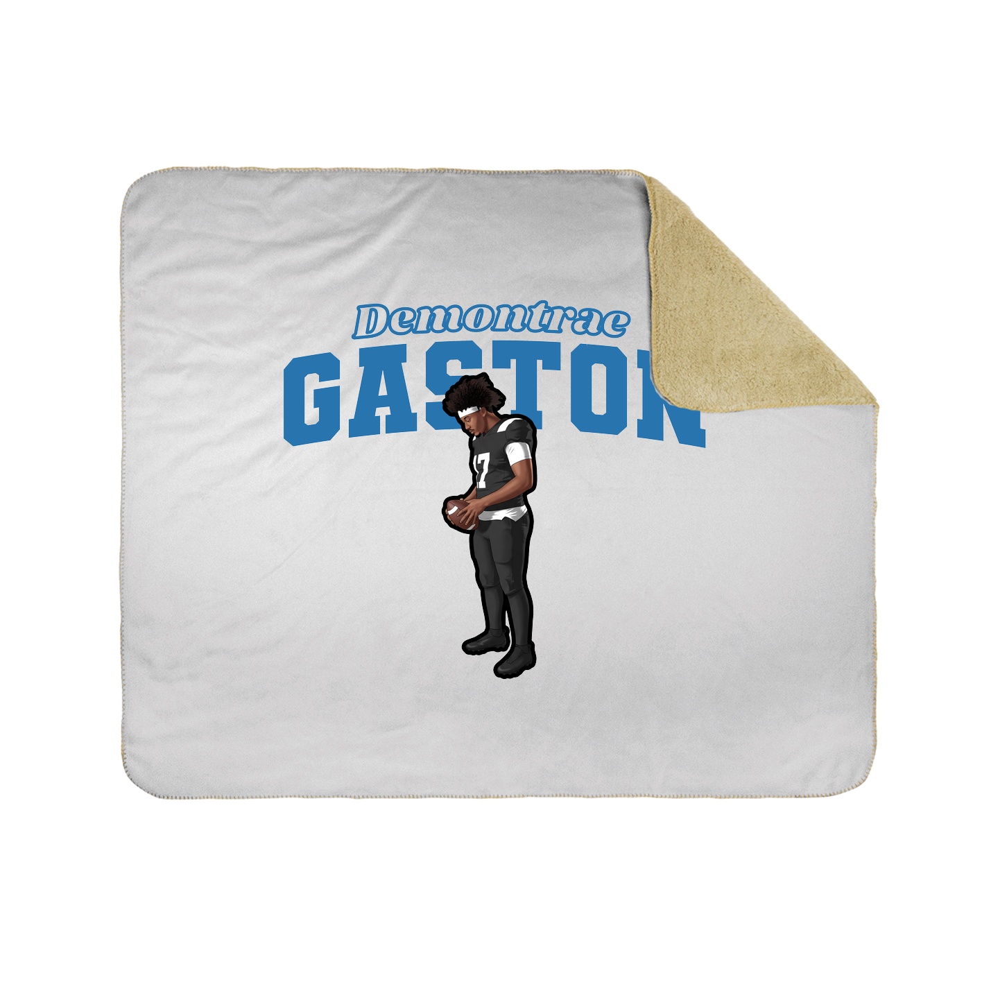 Throw Blanket — Name Arch in White