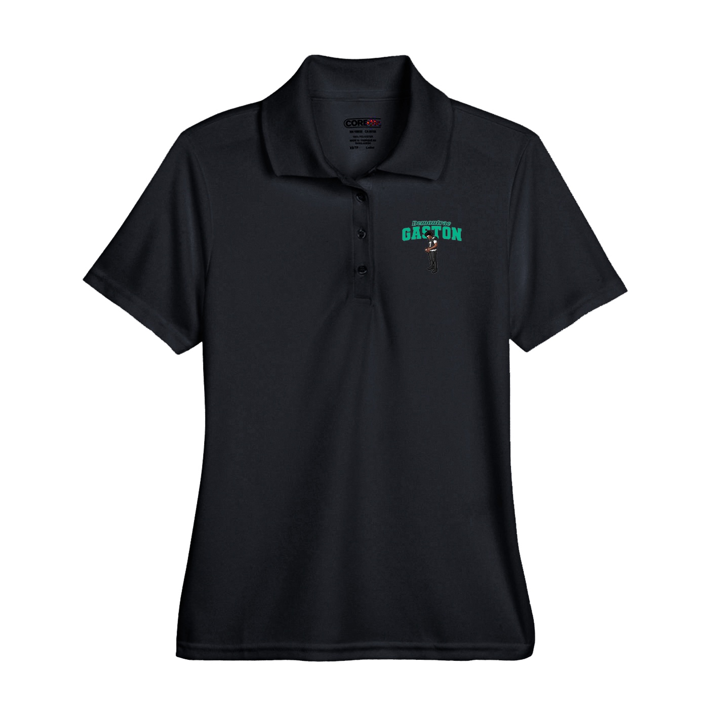 Performance Polo — Name Arch in Black