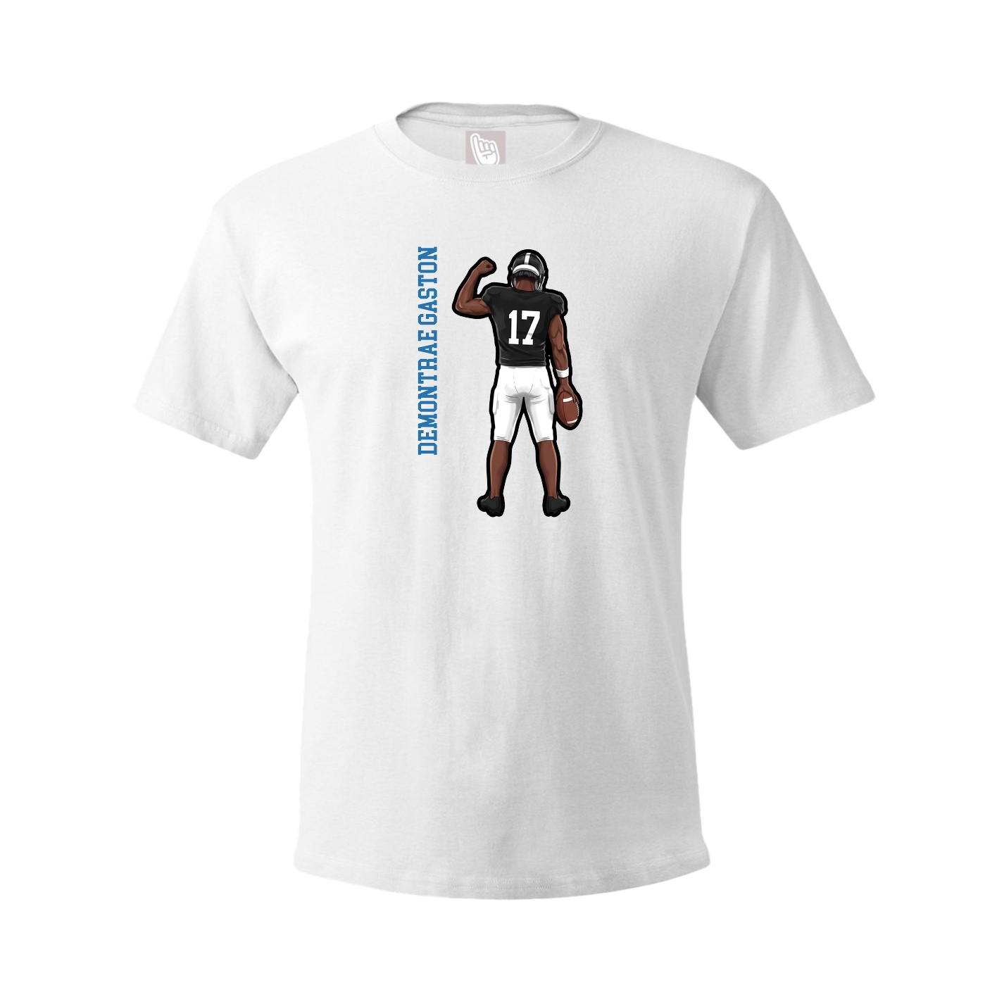 Youth Tee — Name Vertical in White