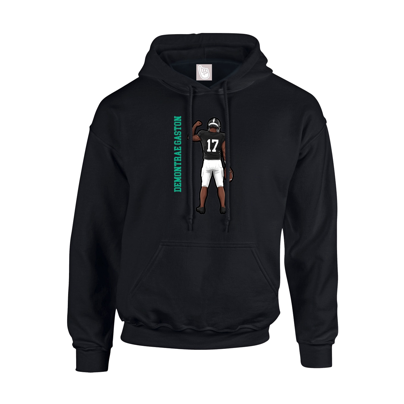 Youth Hoodie — Name Vertical in Black