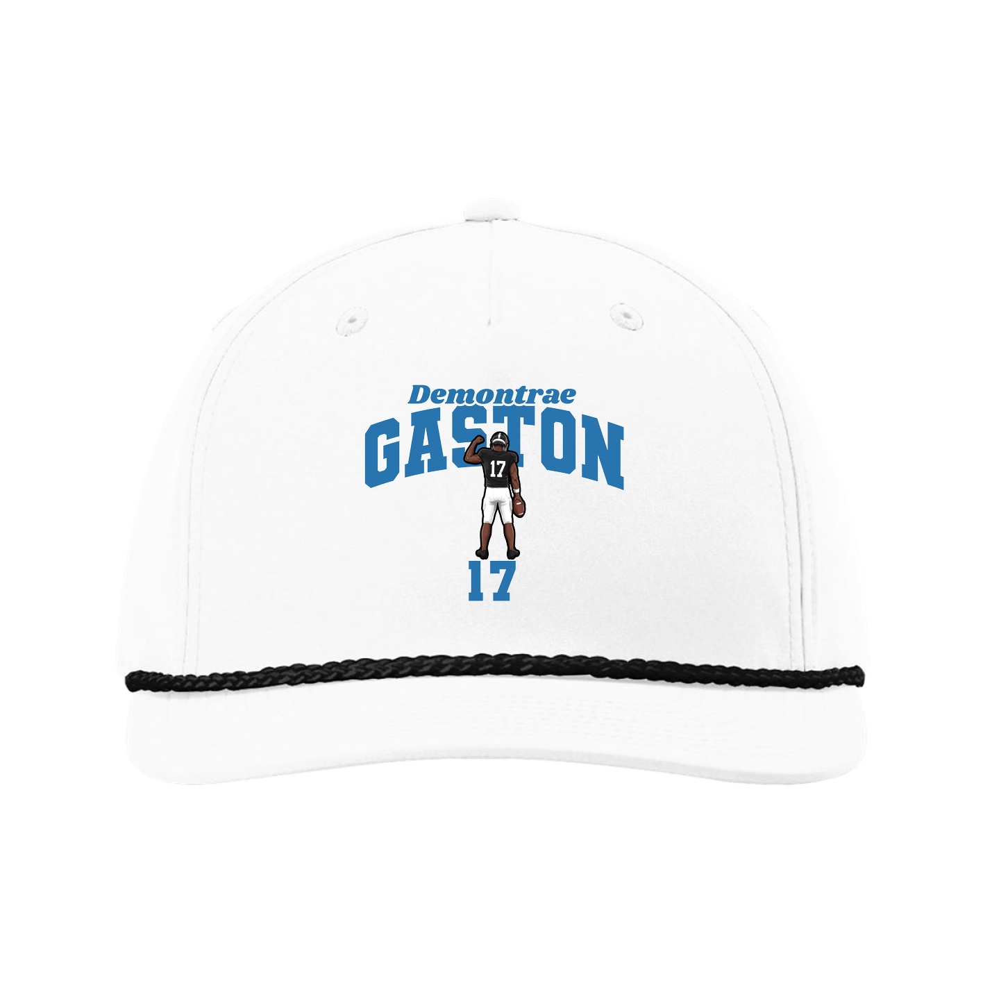 Five-Panel Classic Rope Cap — Signature Arch in White