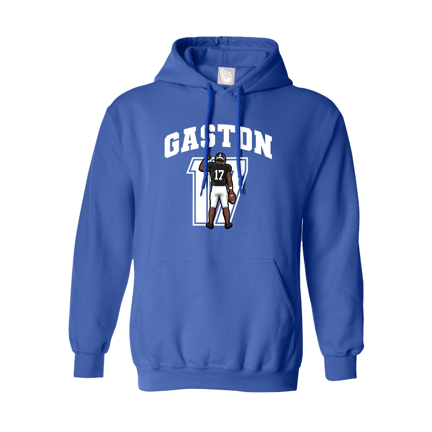 Youth Hoodie — Number in Royal