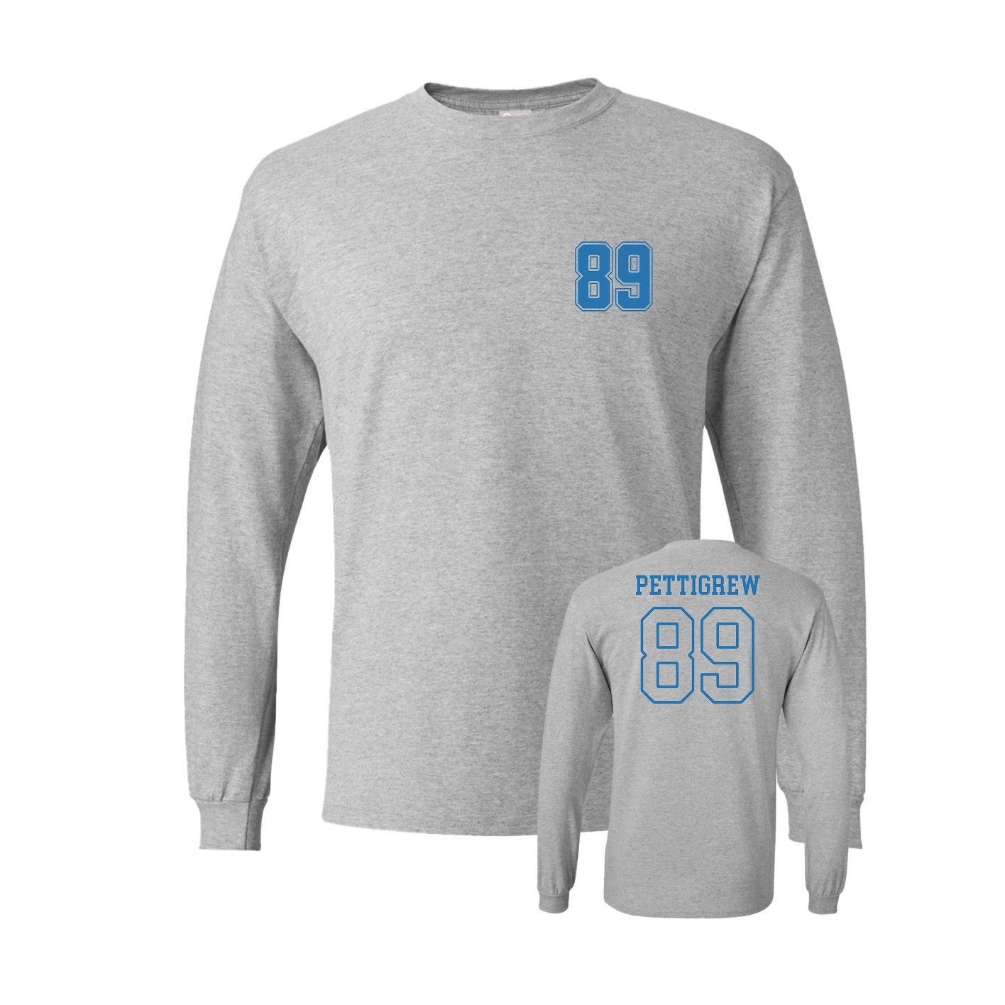 Long Sleeve Tee — Chest Back in Grey