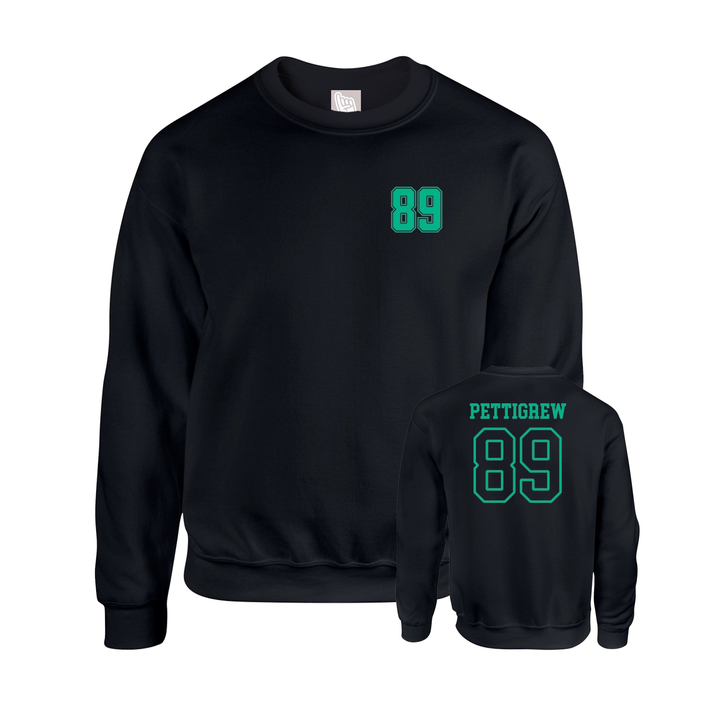 Fleece Crew — Chest Back in Black