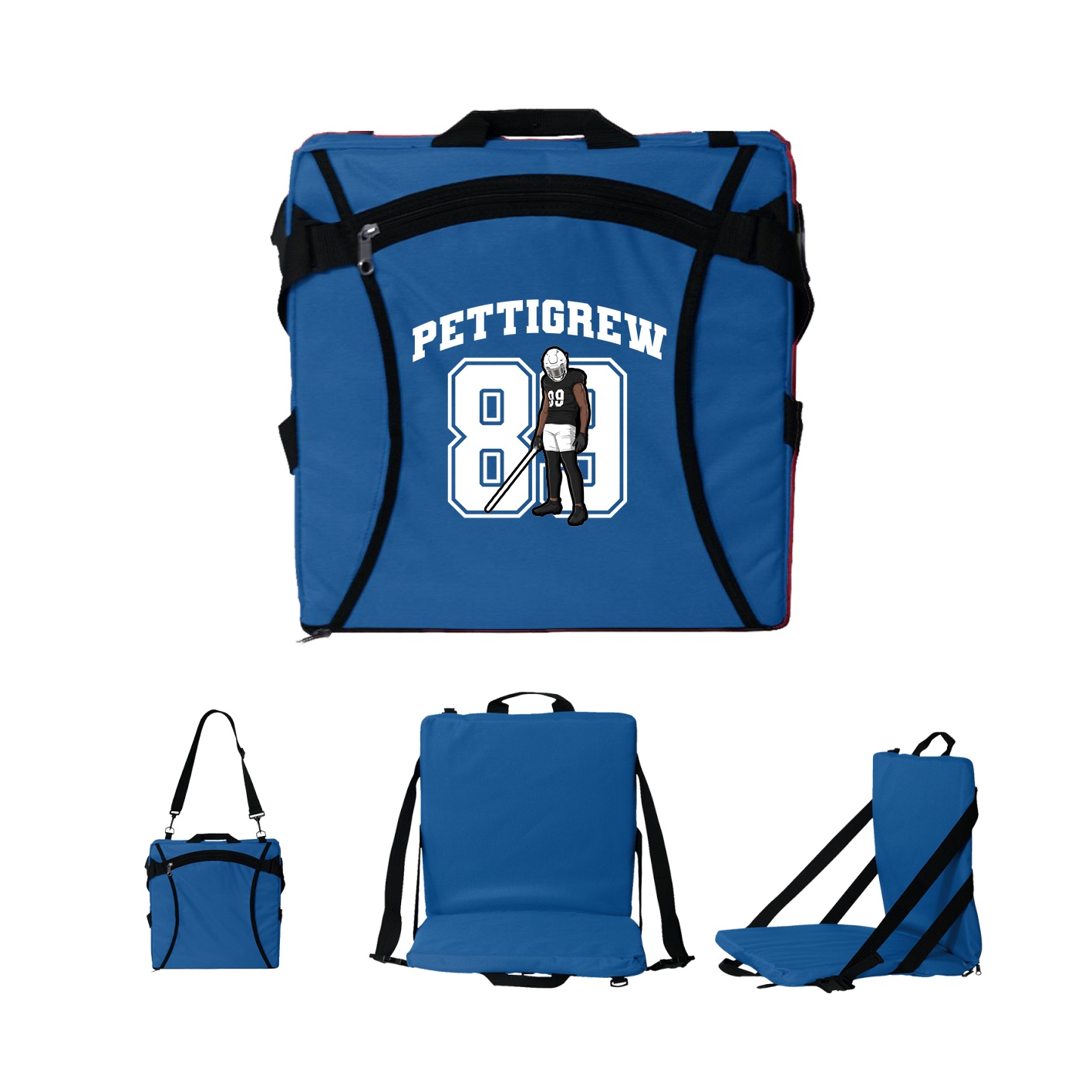 Folding Stadium Seat — Number in Royal