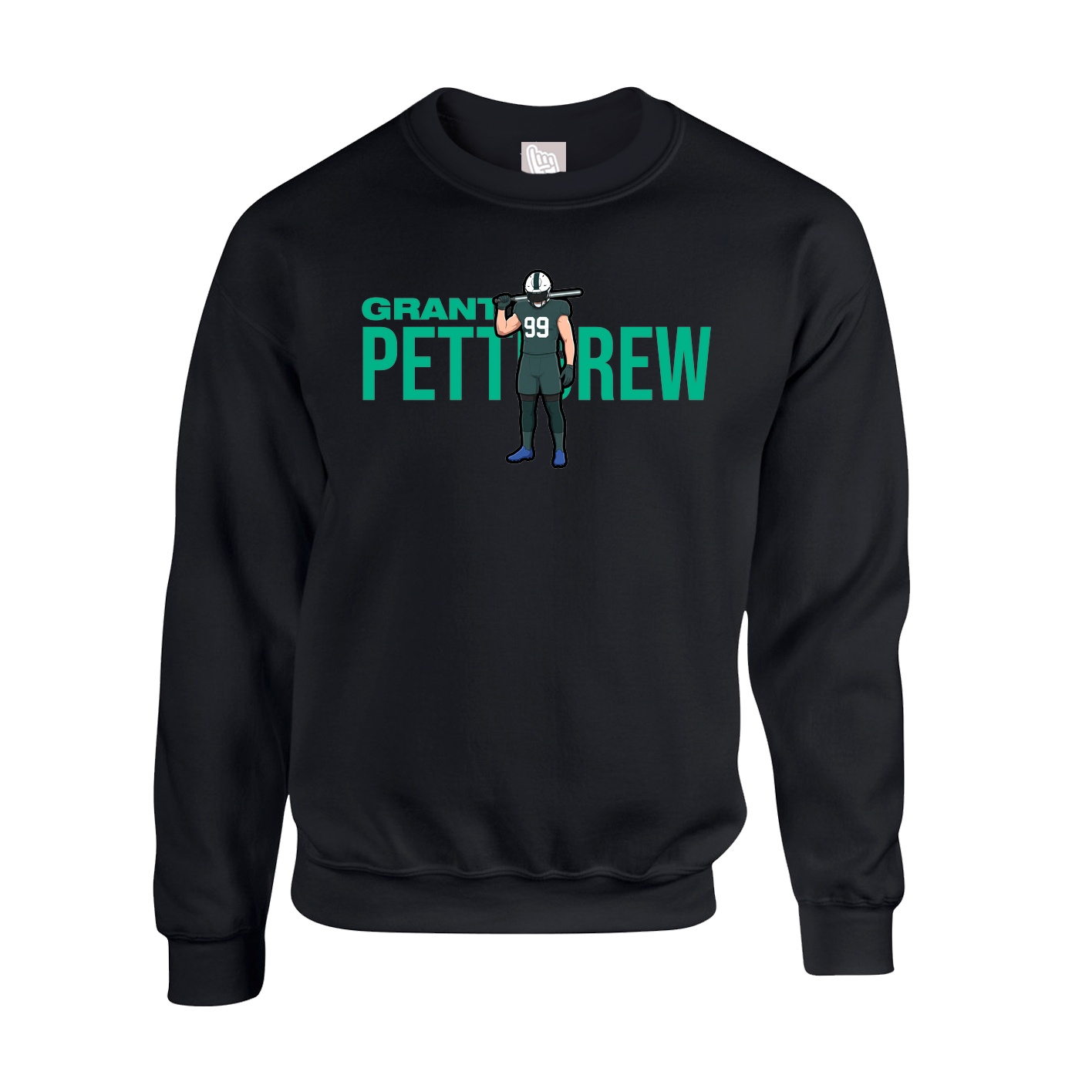 Fleece Crew — Player Name in Black
