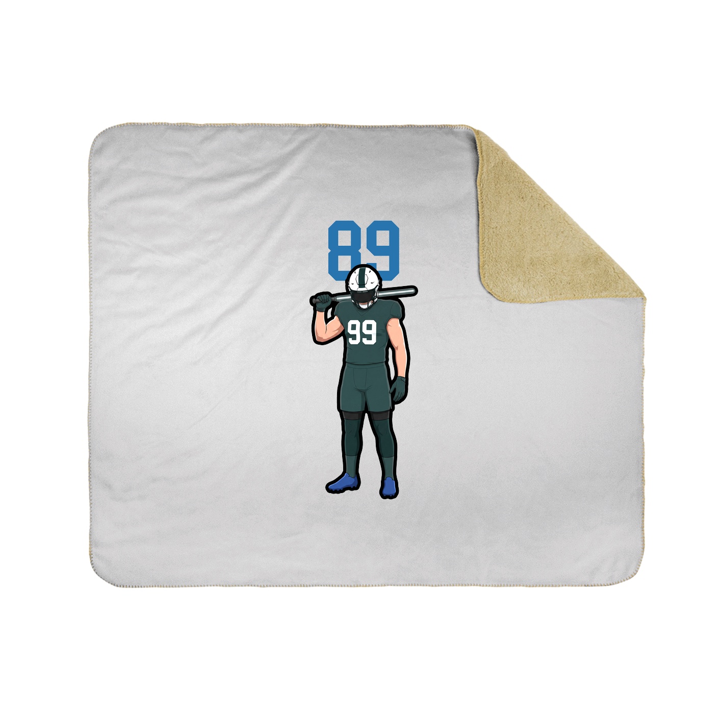 Throw Blanket — Number Top in White