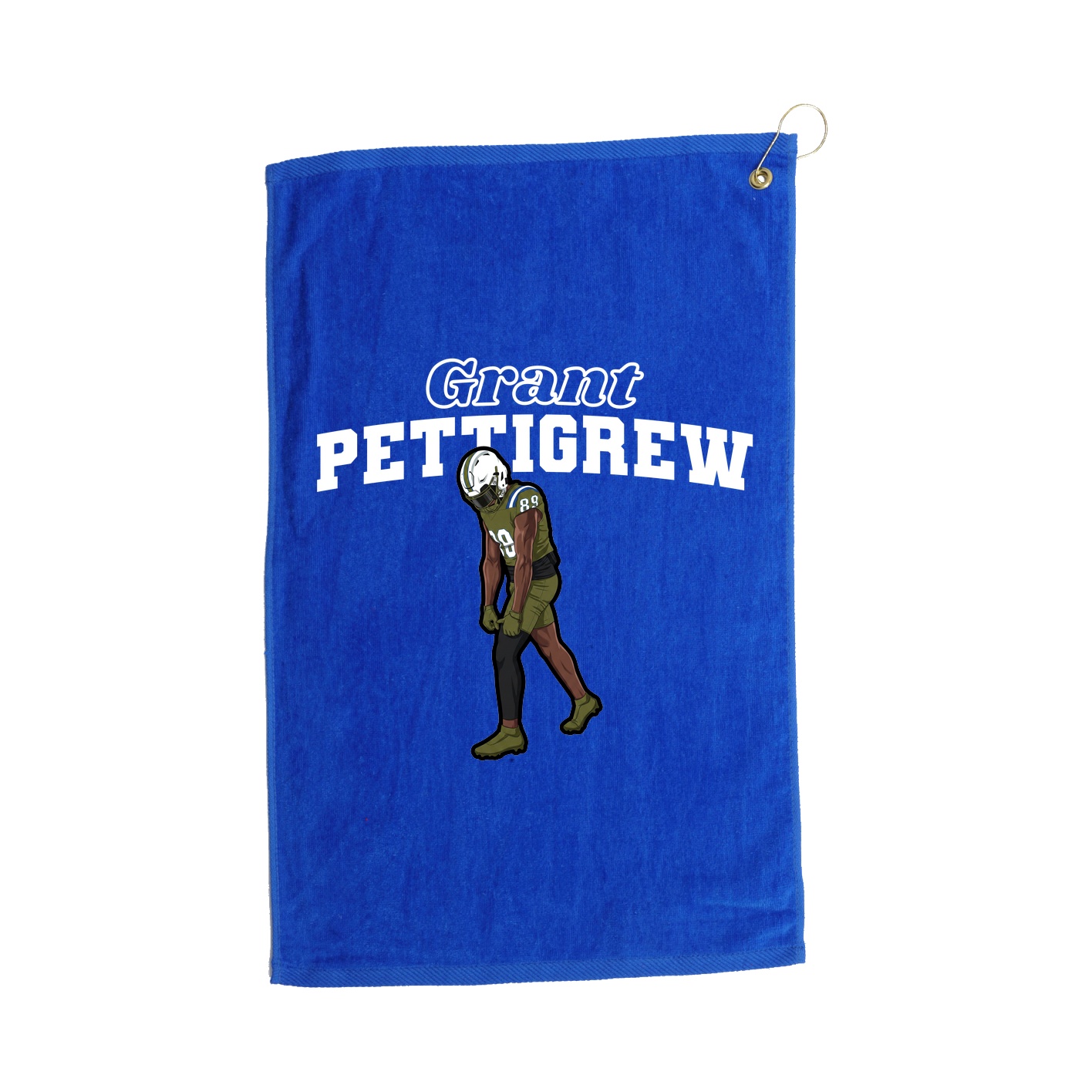 Golf Towel — Name Arch in Royal