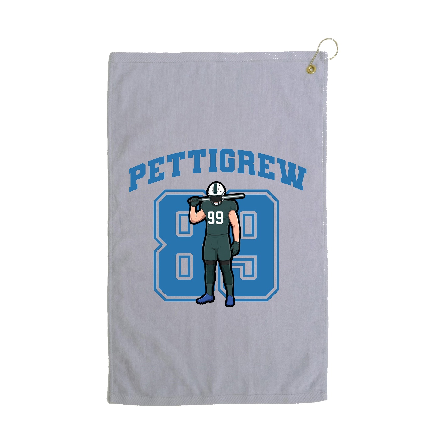 Golf Towel — Number in Grey