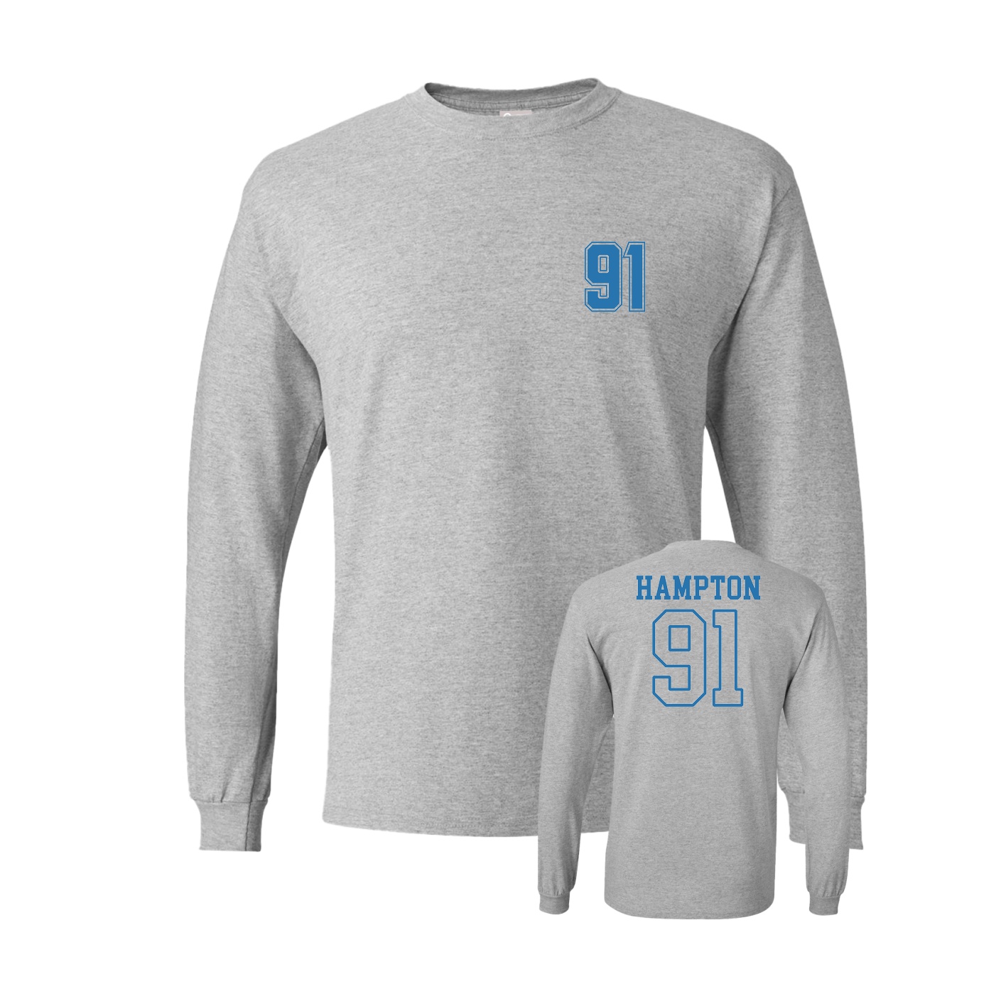 Long Sleeve Tee — Chest Back in Grey