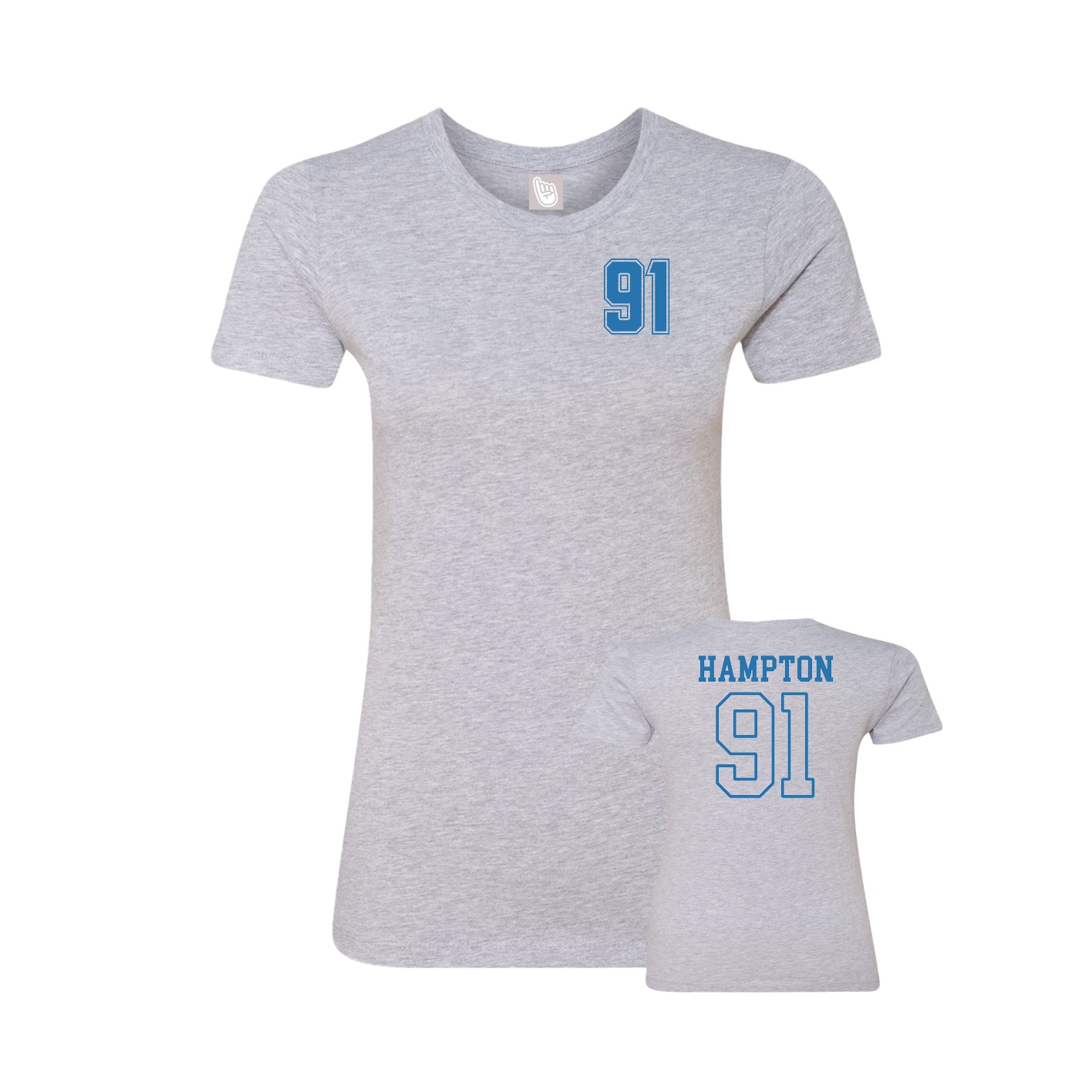 Womens Tee — Chest Back in Grey