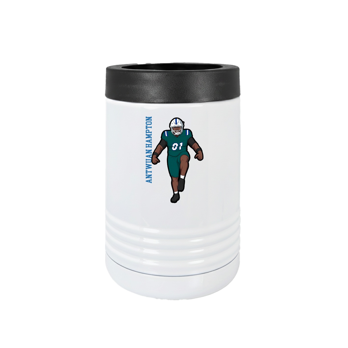 Beverage Holder — Name Vertical in White