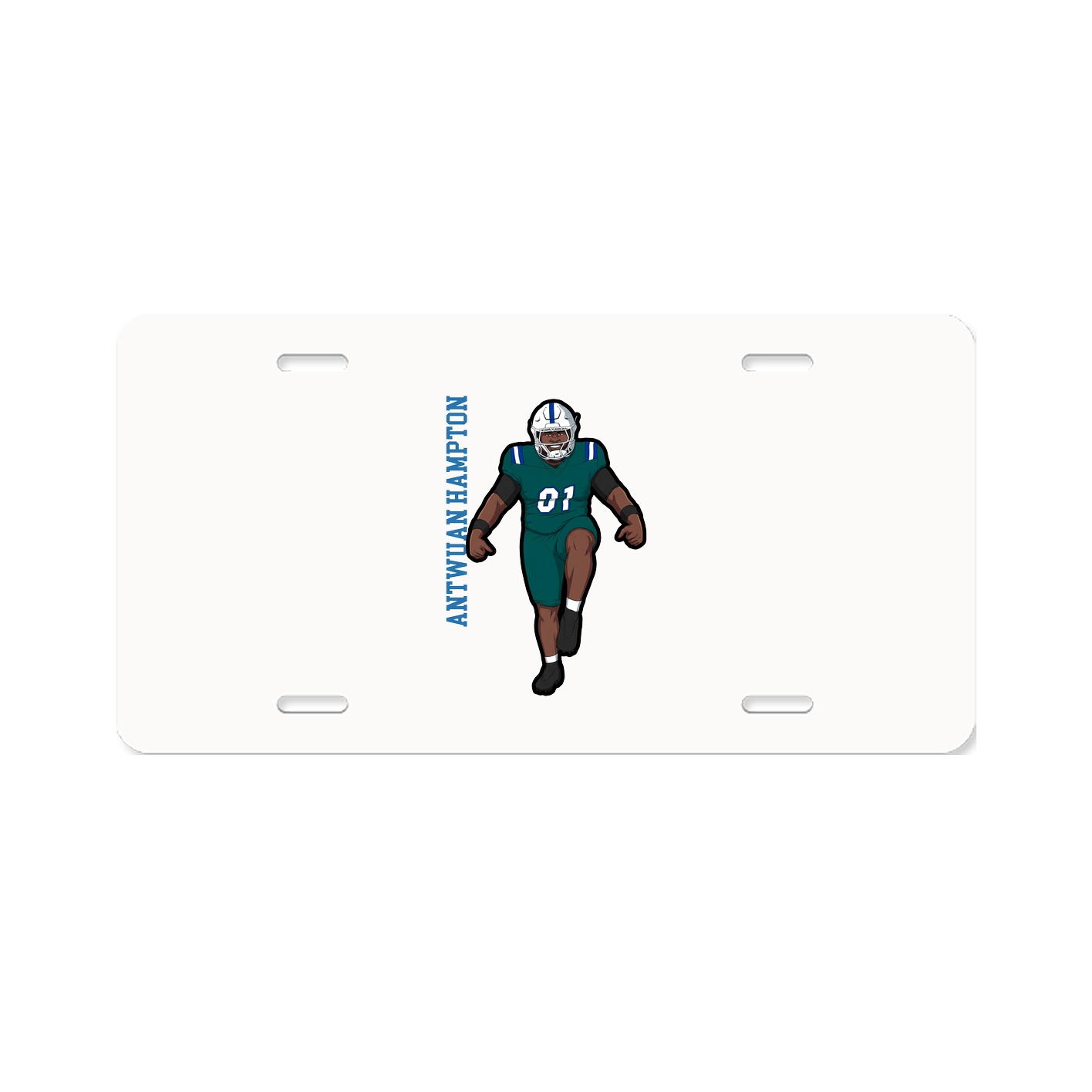 License Plate — Name Vertical in Classic