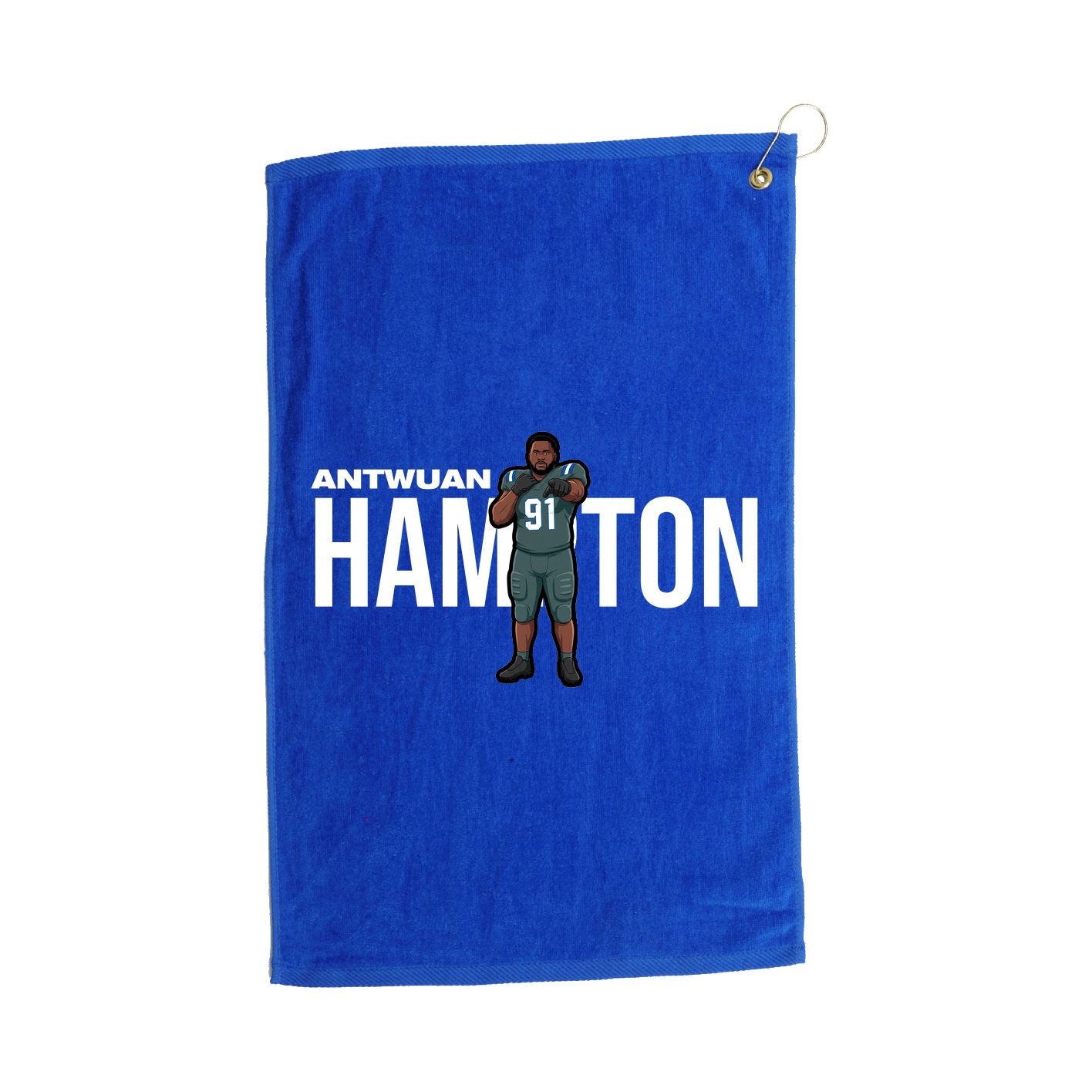Golf Towel — Player Name in Royal