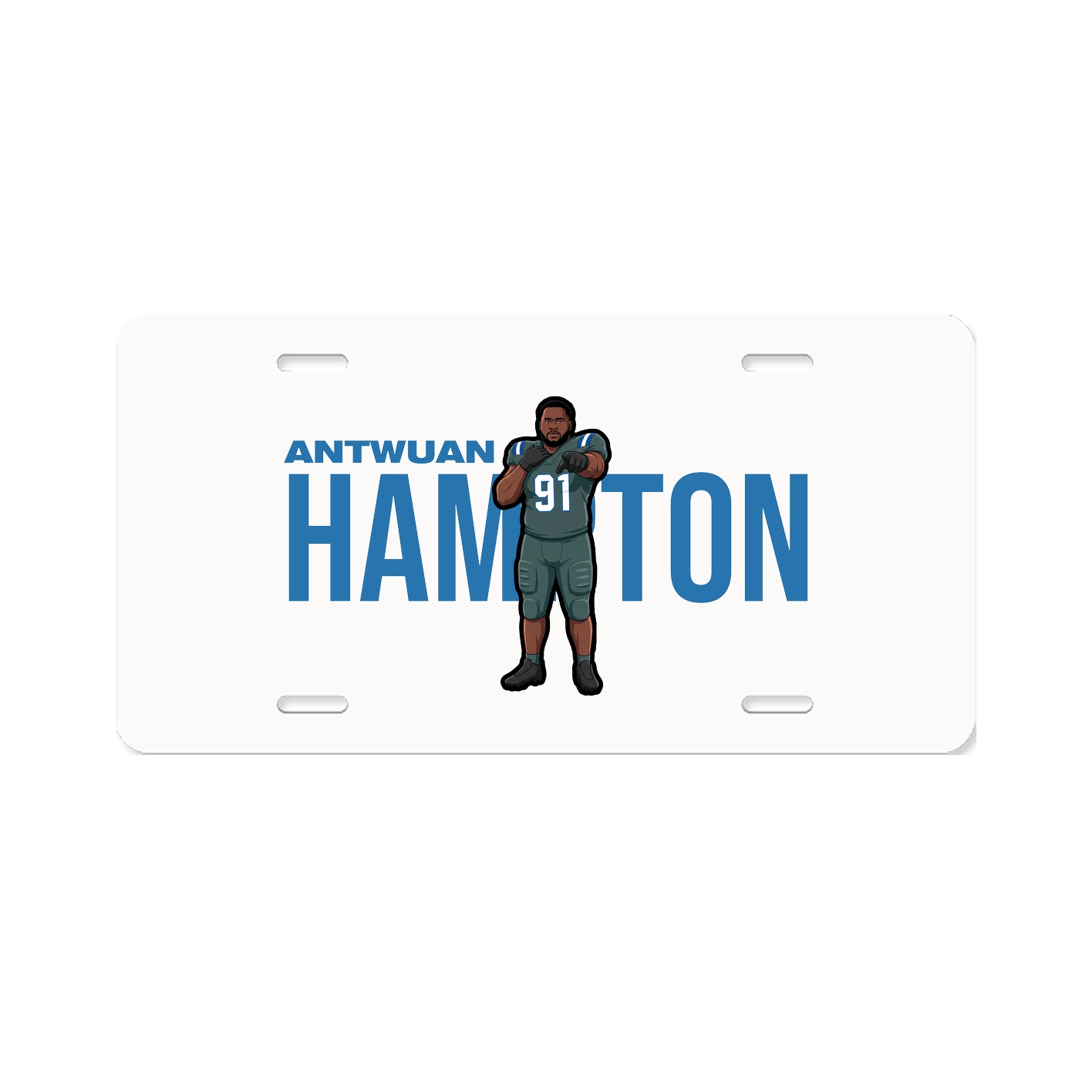 License Plate — Player Name in Classic