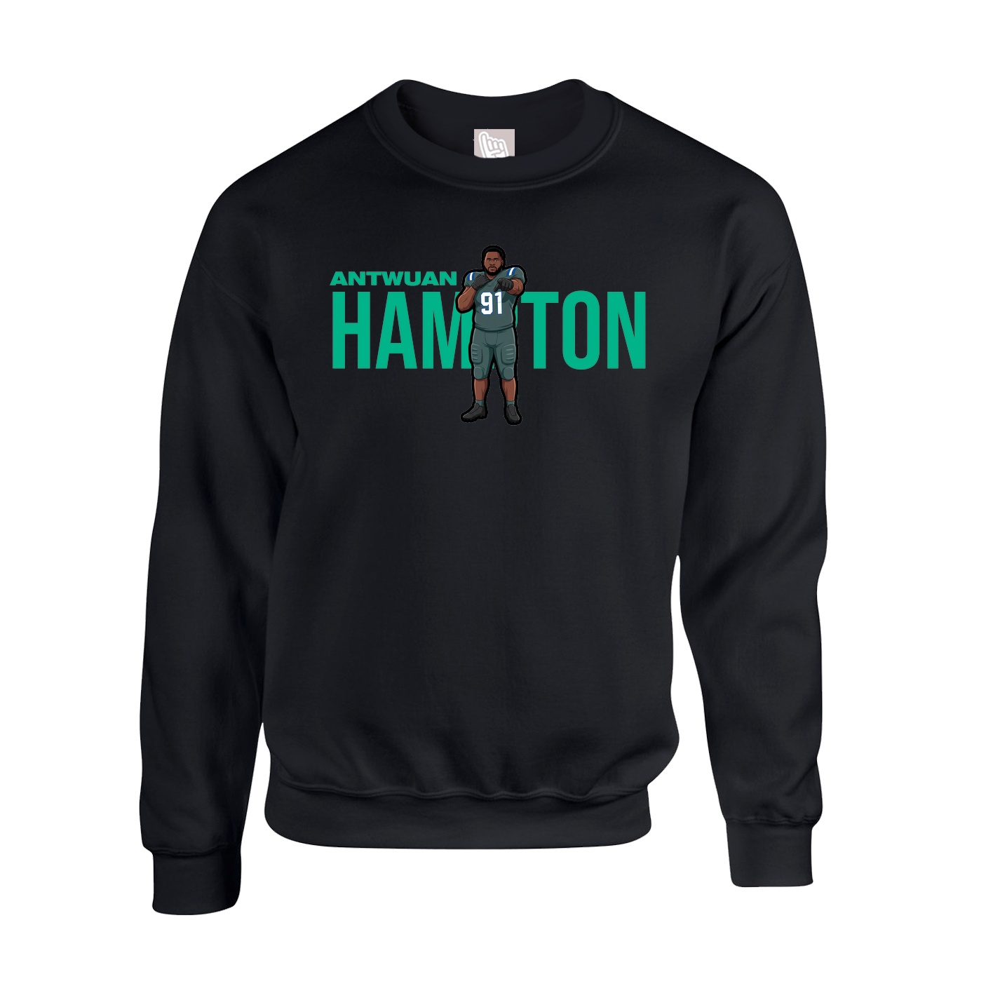 Fleece Crew — Player Name in Black