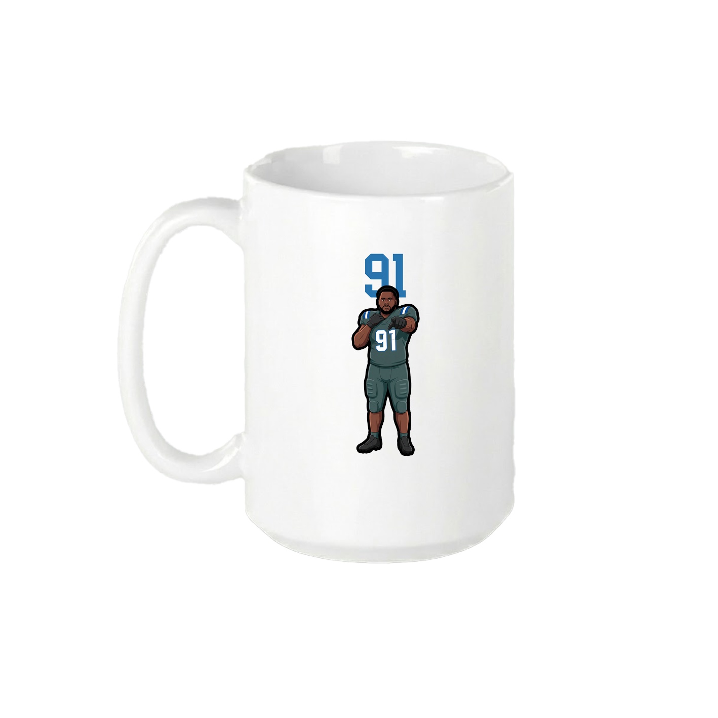15oz Coffee Mug — Number Top in White