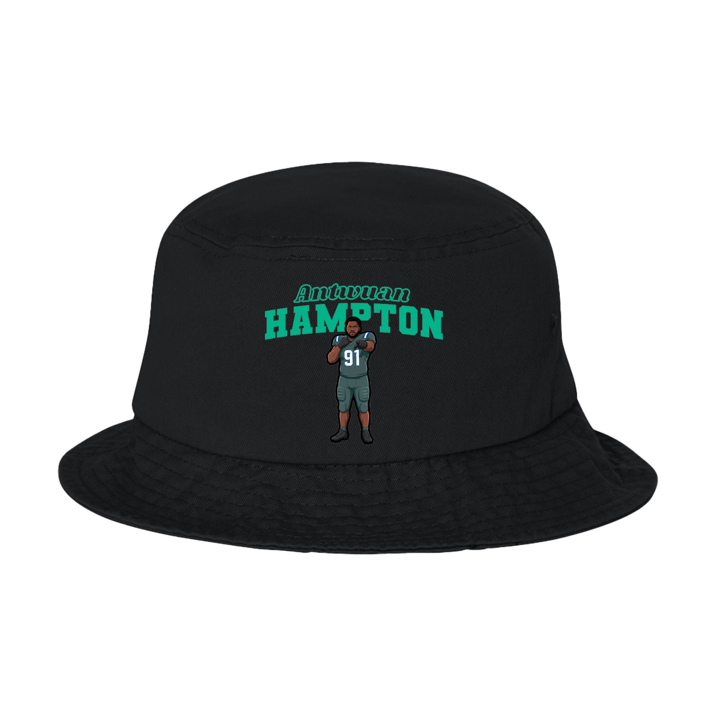 Bucket Cap — Name Arch in Black