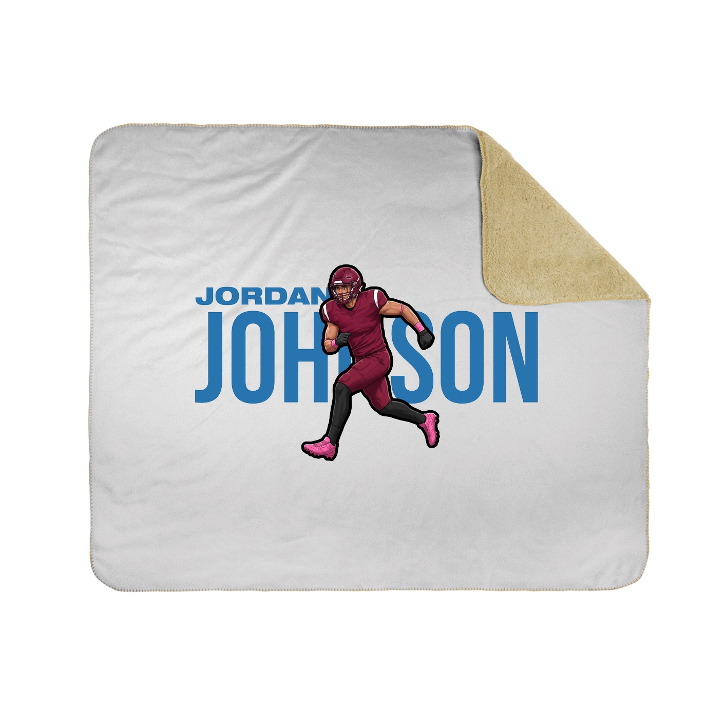 Throw Blanket — Player Name in White
