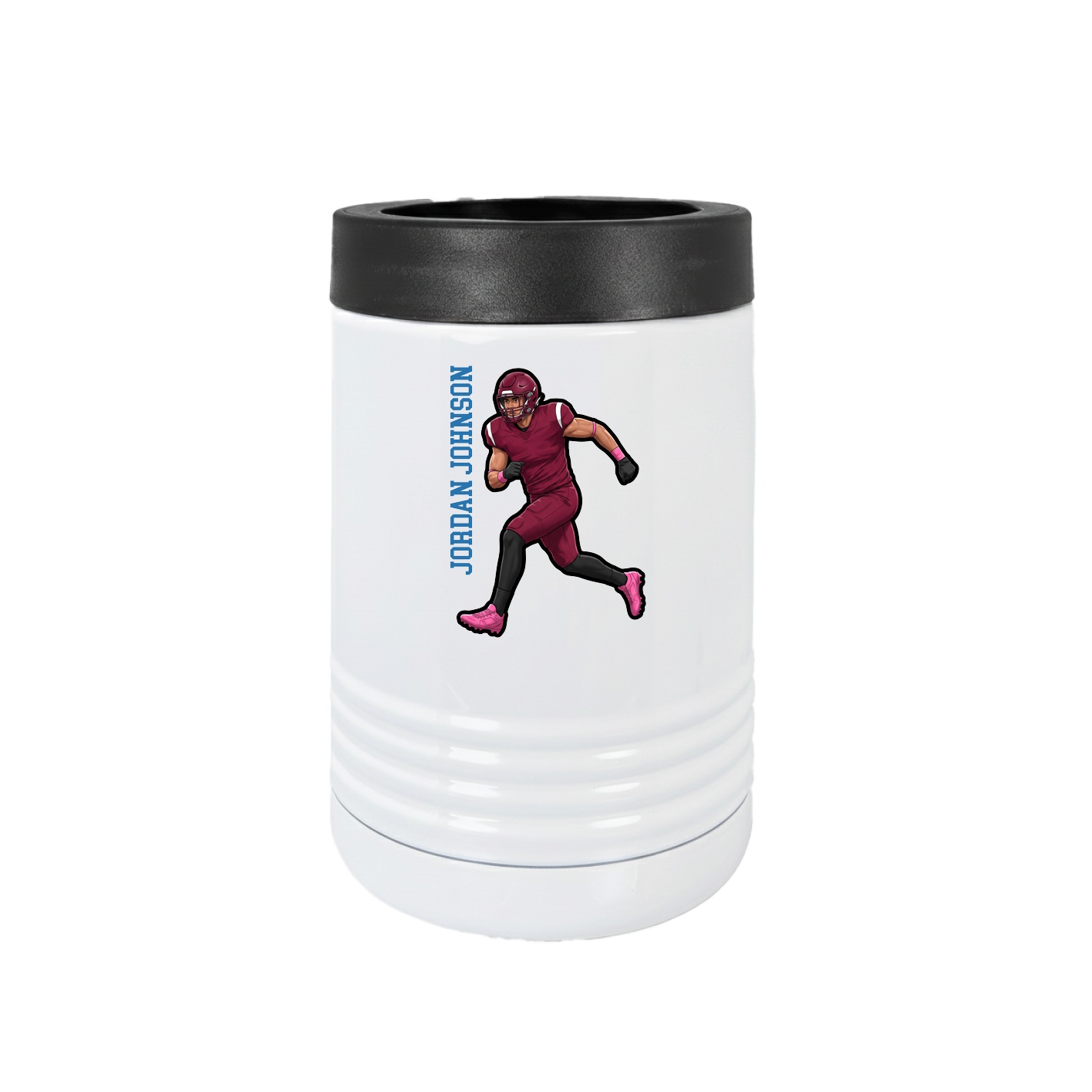 Beverage Holder — Name Vertical in White