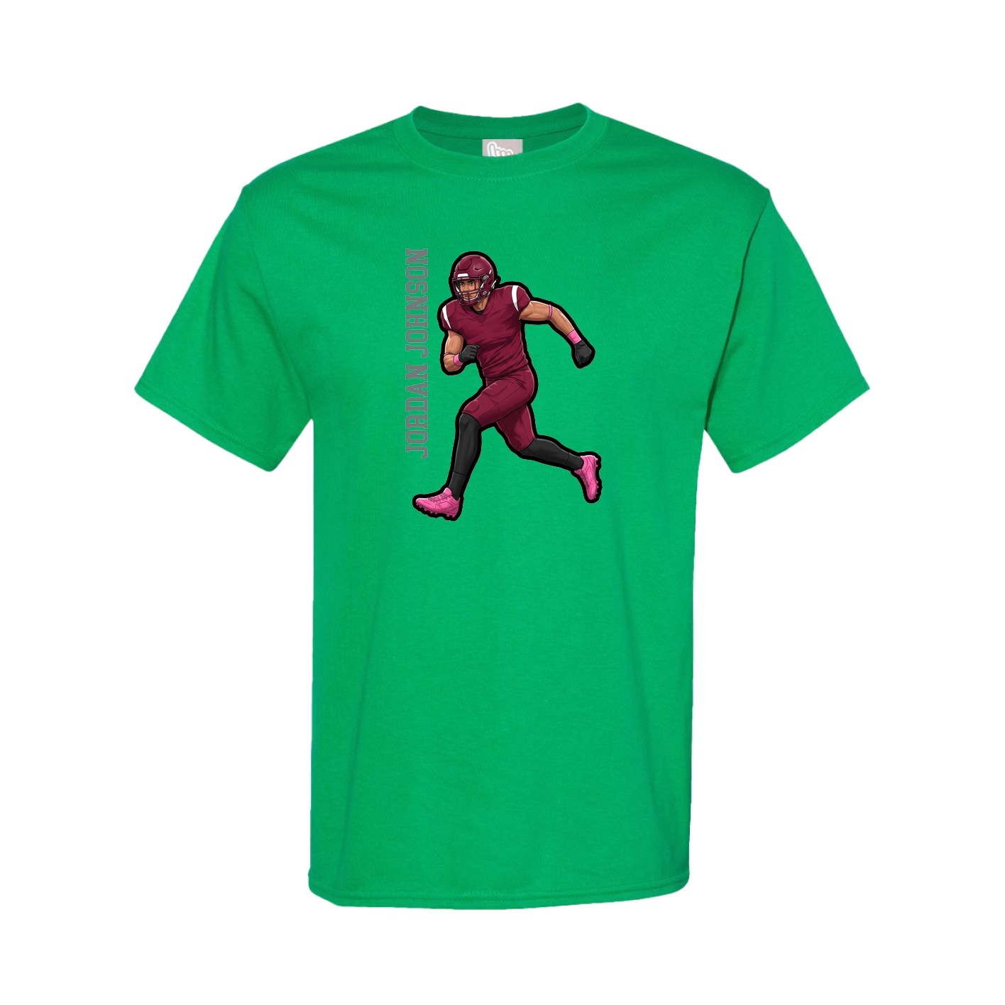 Tee — Name Vertical in Green