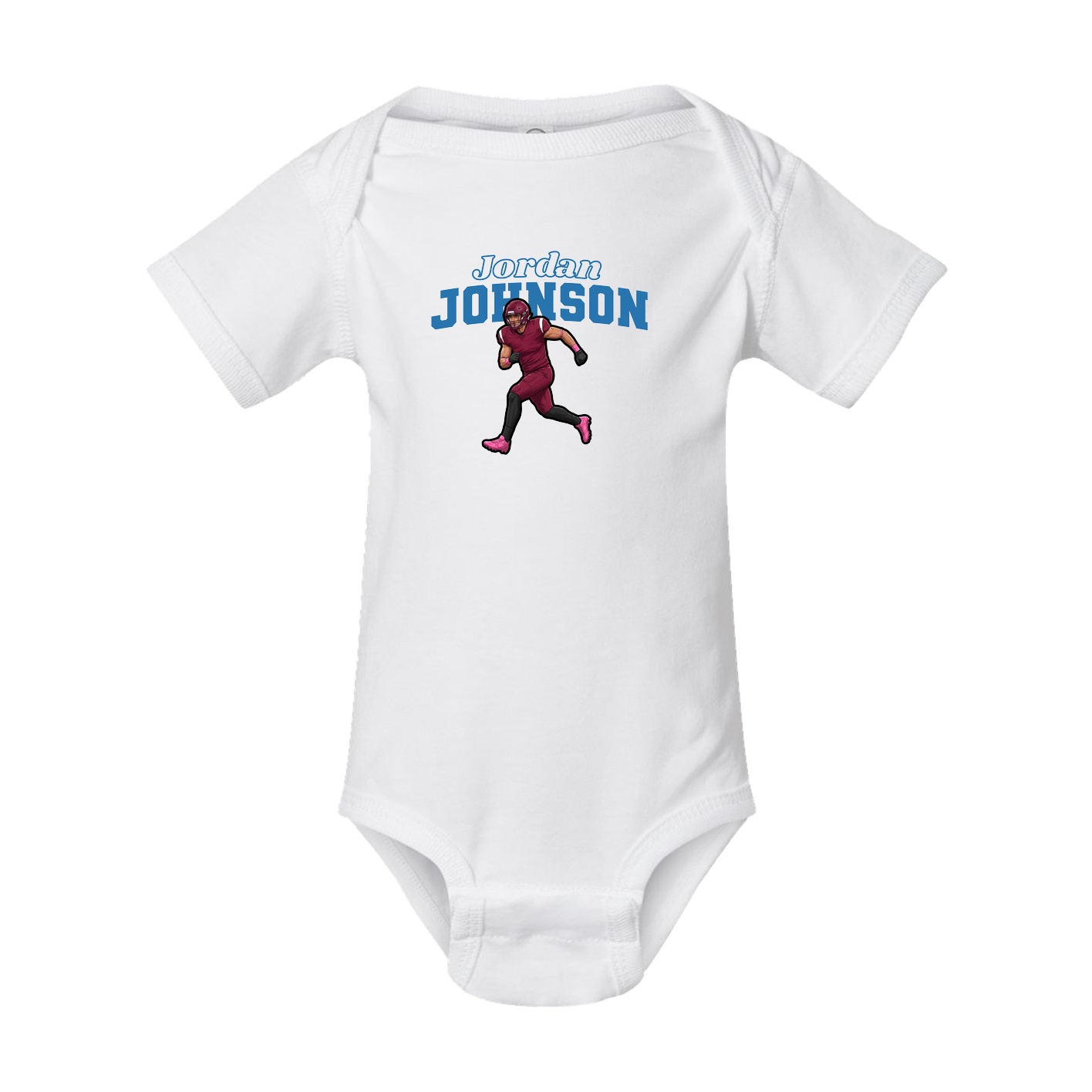 Baby Onesie — Name Arch in White