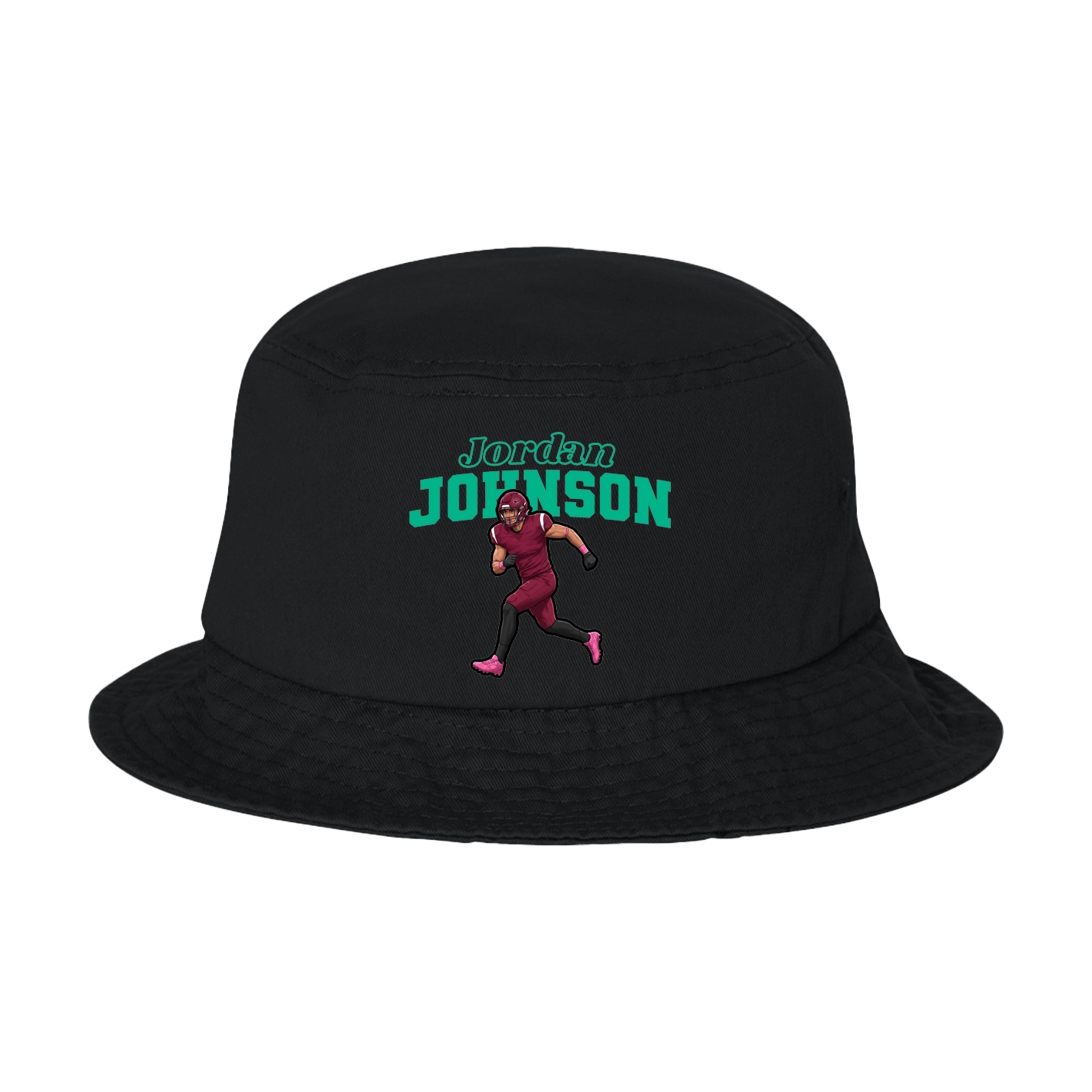 Bucket Cap — Name Arch in Black